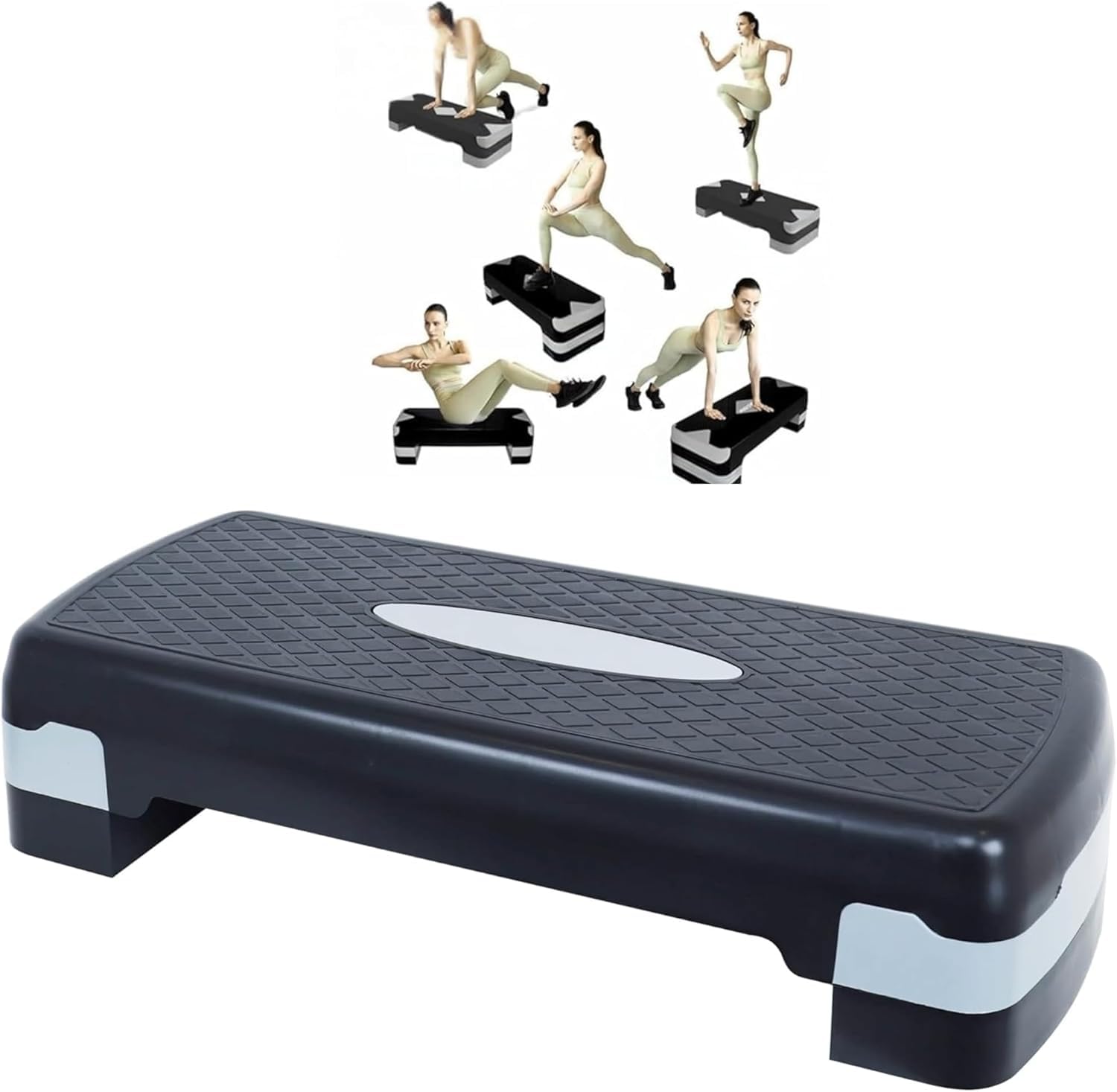Steppbrett Fitness Aerobic Stepper Höhenverstellbar Step Bench Mit Stufen. Rutschfestes Trainingsgerät Für Büro Und Zuhause. Trainingsgeräte Für Zuhause