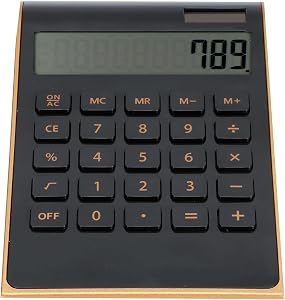 Rosvola Big Calculator Desk Calculator Portable 10 Digits with LCD Display for Home Office Business Financial Calculator (Black)