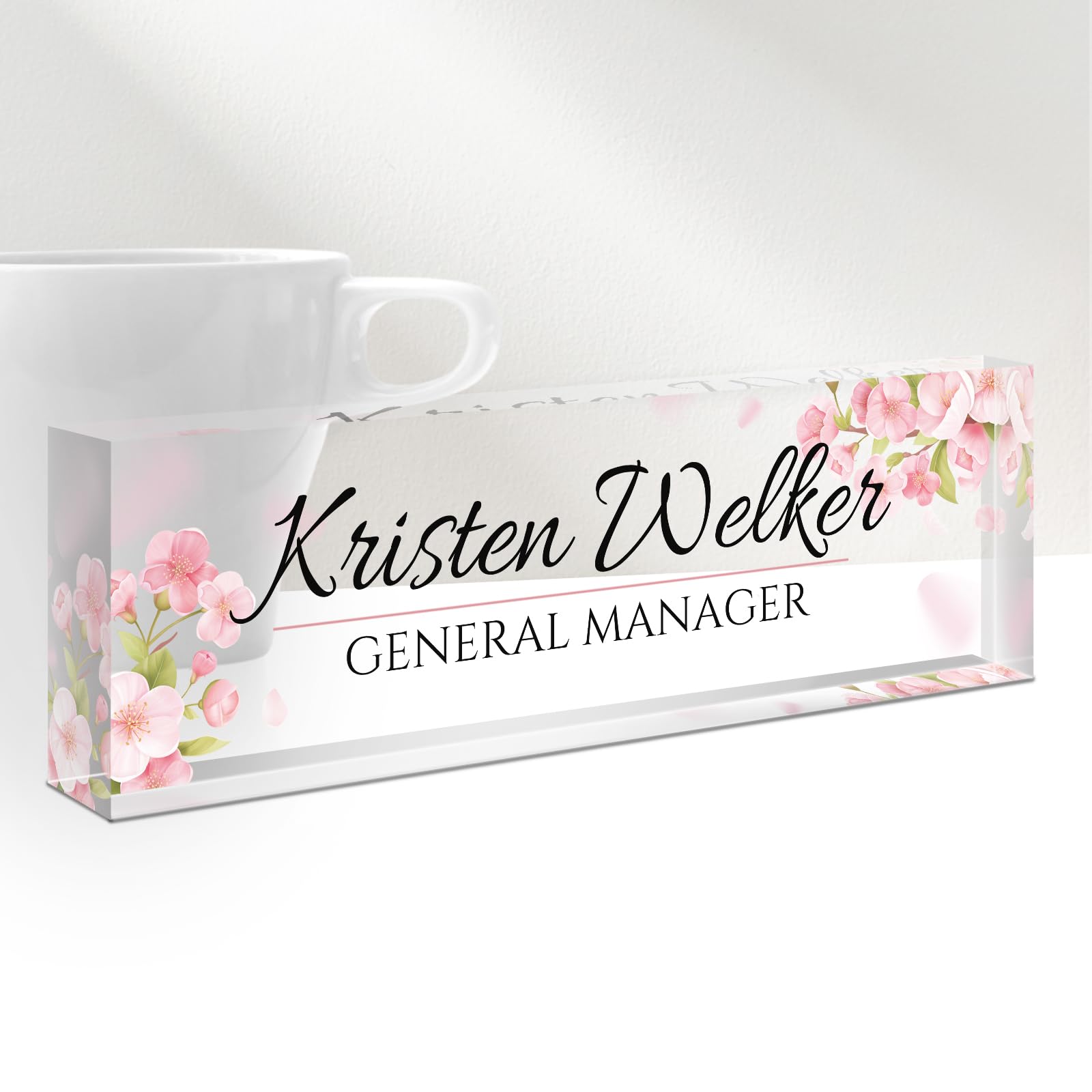 Personalized Office Name Plate for Desk - Custom Employee Appreciation Gifts - Acrylic Desk Name Plate Personalized - Staff Appreciation Gift for