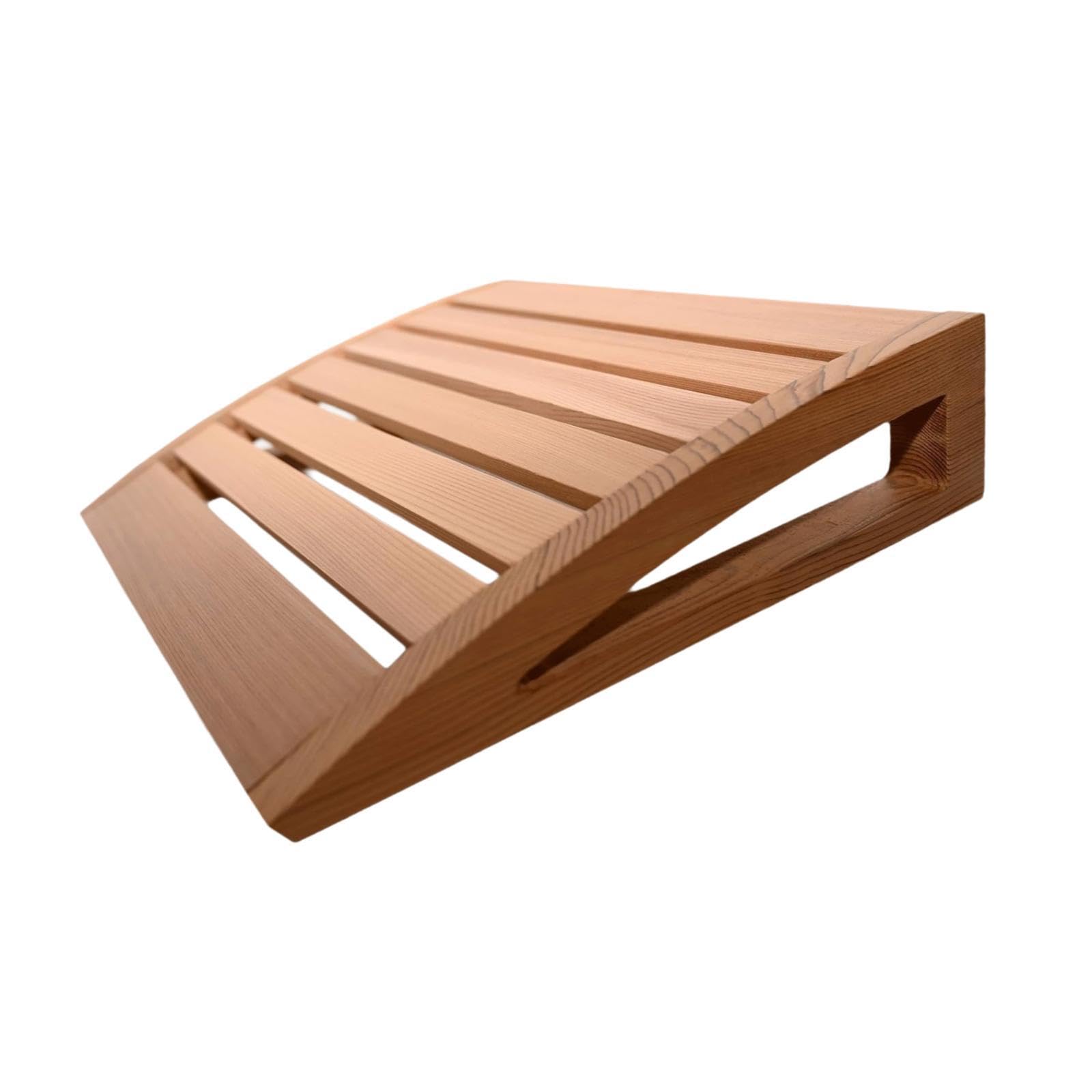 LOVIVER Holzkopfstütze Sauna Saunakissen Holzkissen Ausstattung Ergonomische Holzstütze Nackenstütze für Damen Herren, Baden, Winter