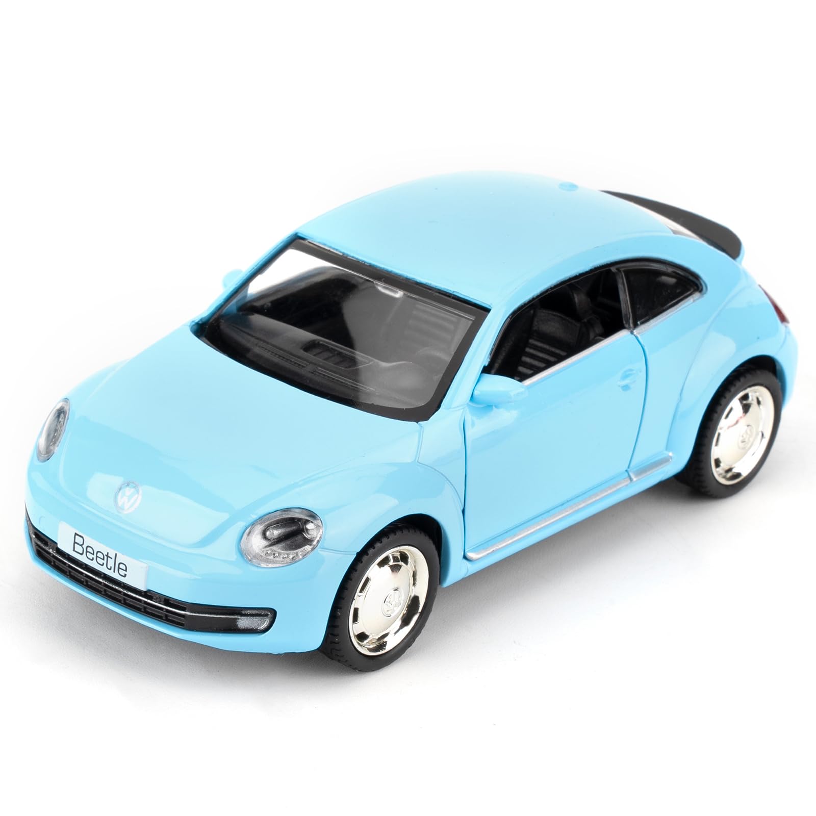 2012 Volkswagen Beetle Toy Car, 1/36 scale Alloy Model Vehicle, Toy Vehicle with Pull Back Function, Children's Collectible Model Car, Gift for Kids(Blue)