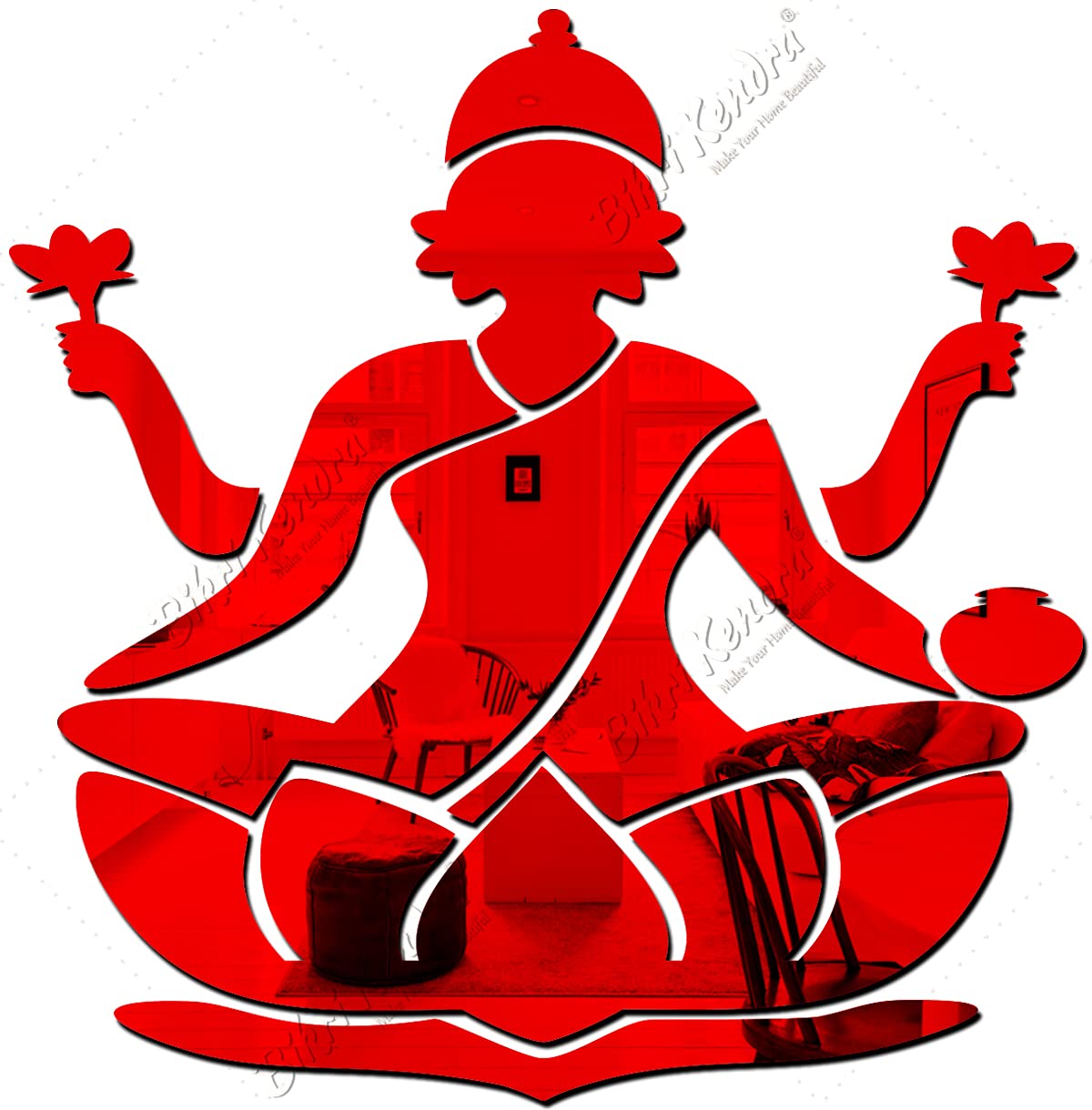 Bikri Kendra - Laxmi red 3D Acrylic Decorative Mirror Wall Sticker Mirror Stickers for Wall Acrylic Mirror Wall Decor Sticker Wall Mirror Stickers Acrylic Stickers Wall Stickers for Hall Room Bed Room Kitchen (B09DW8FSYN) Amazon Price History, Amazon Price Tracker