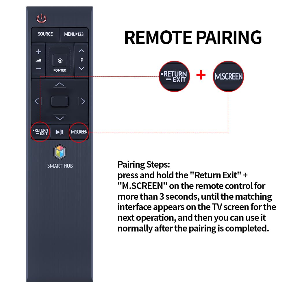 Télécommande vocale BN59-01220D de rechange pour Samsung Smart HUB TV 01220G 01220B