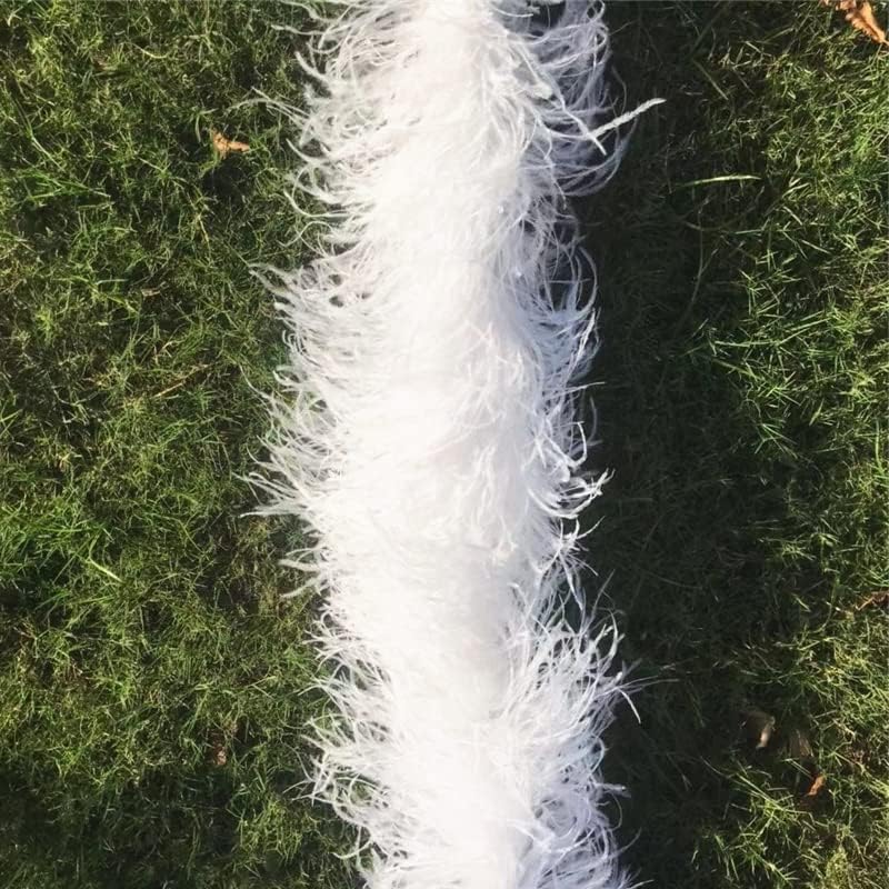 Zamihalaa - 10ply Ostrich Feather Boa Thick Width 28-30cm Ostrich Feathers for Crafts Strip DIY Wedding Decoration Party Dance Fashion Plume