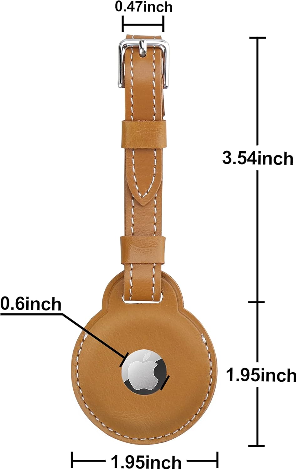 italian leather case for 2021 airtag anti scratch protective case anti lost full grain calf leather keychain tracker cover holder