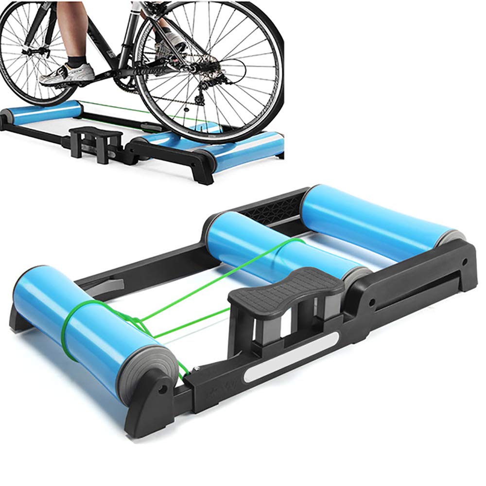 Rodillo de Entrenamiento de Bicicleta Ajustable, Pedal Plegable y Antideslizante, fácil de Transportar, silencioso, de Poco Ruido para Entrenamiento en Interiores, Ejercicio y Fitness