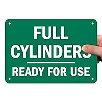 Vista 1 de SmartSign "Full Cylinders, Ready for Use" Sign 7" x 10" Aluminum