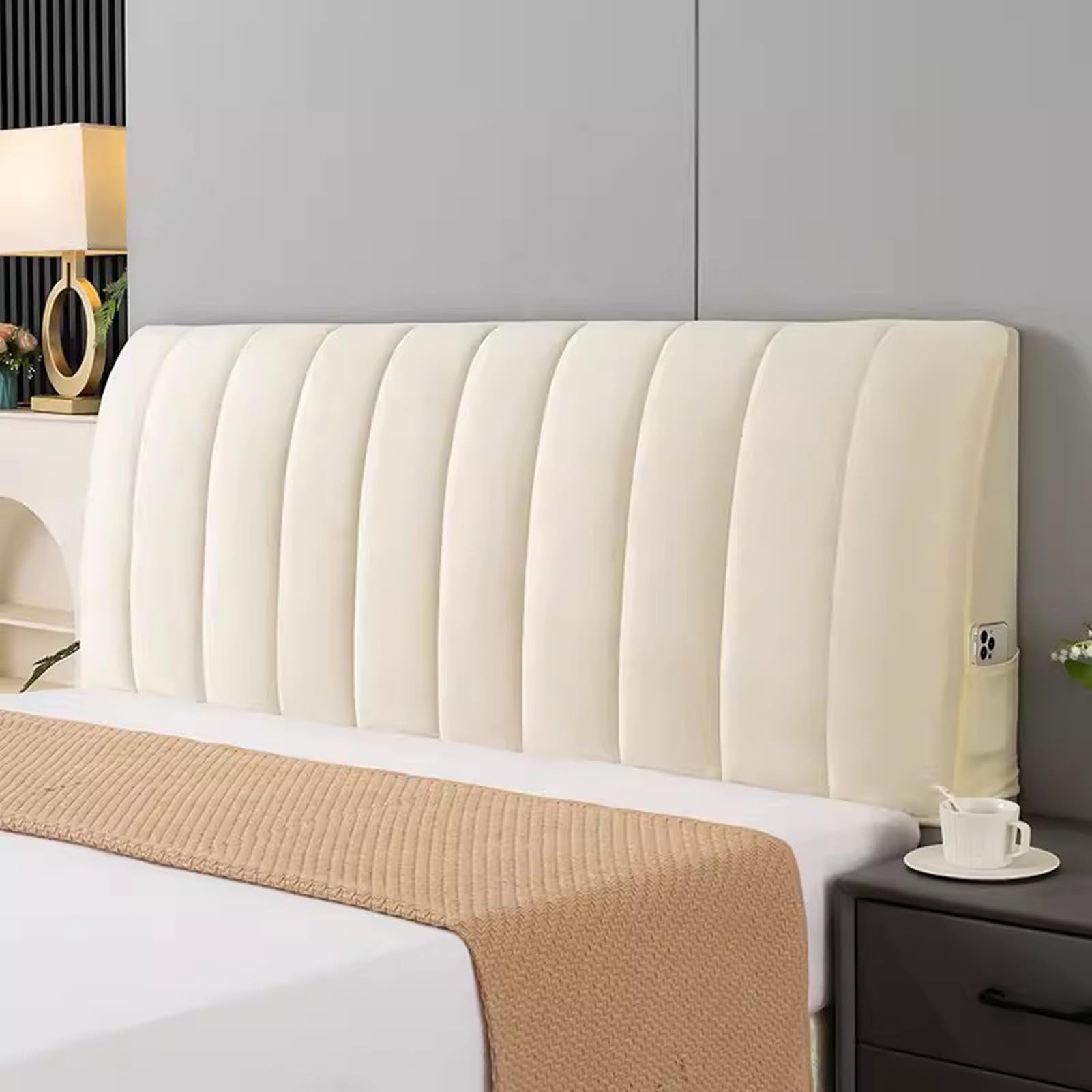 Beschermhoes voor Het Hoofdbord van Het Bed, Hoes voor Hoofdbord Bed Fluweel Bed Hoofdeinde Cover Bed Head Protector Cover