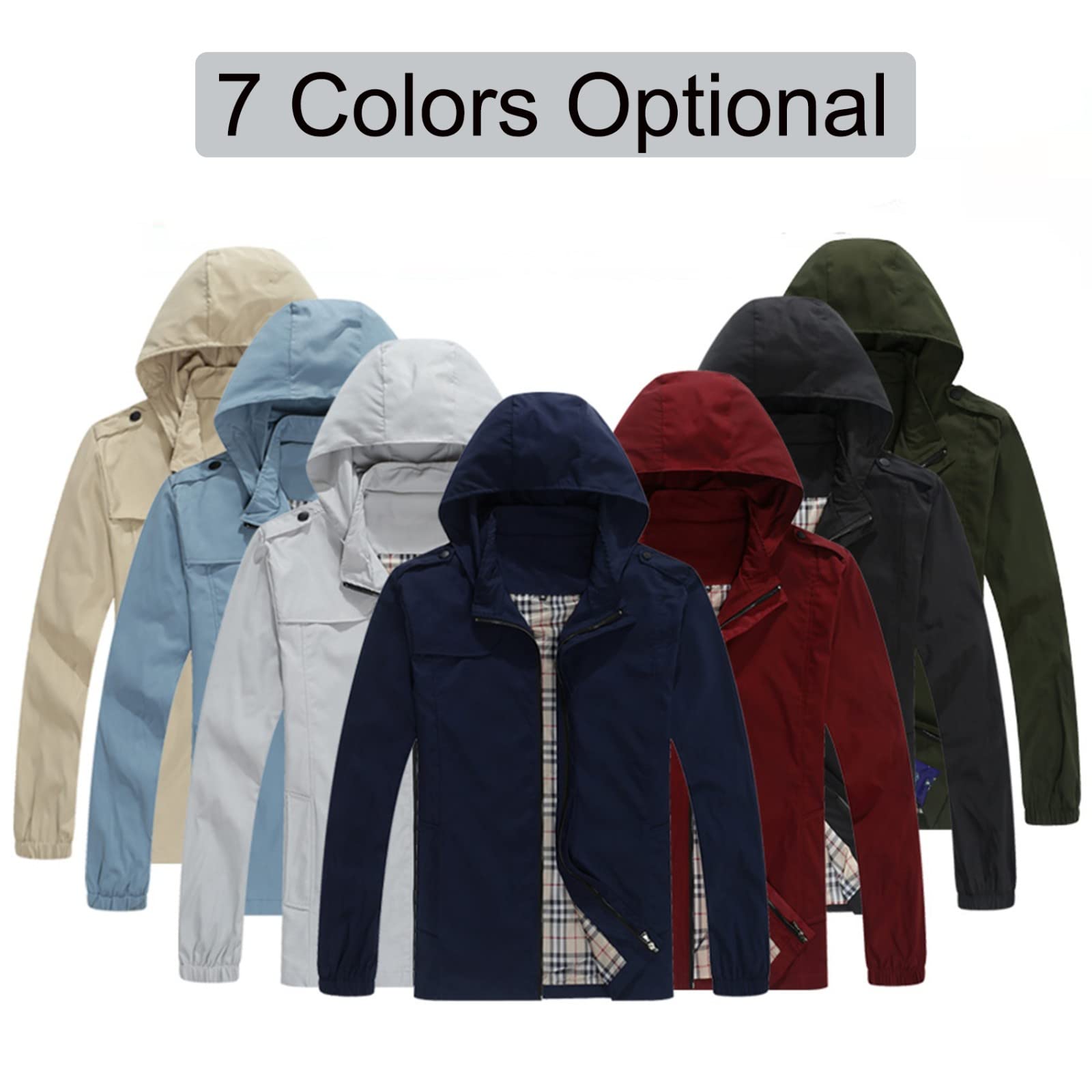 MYYLY Sweats à Capuche Pour Hommes ABA-RTH, Vestes à Fermeture éclair