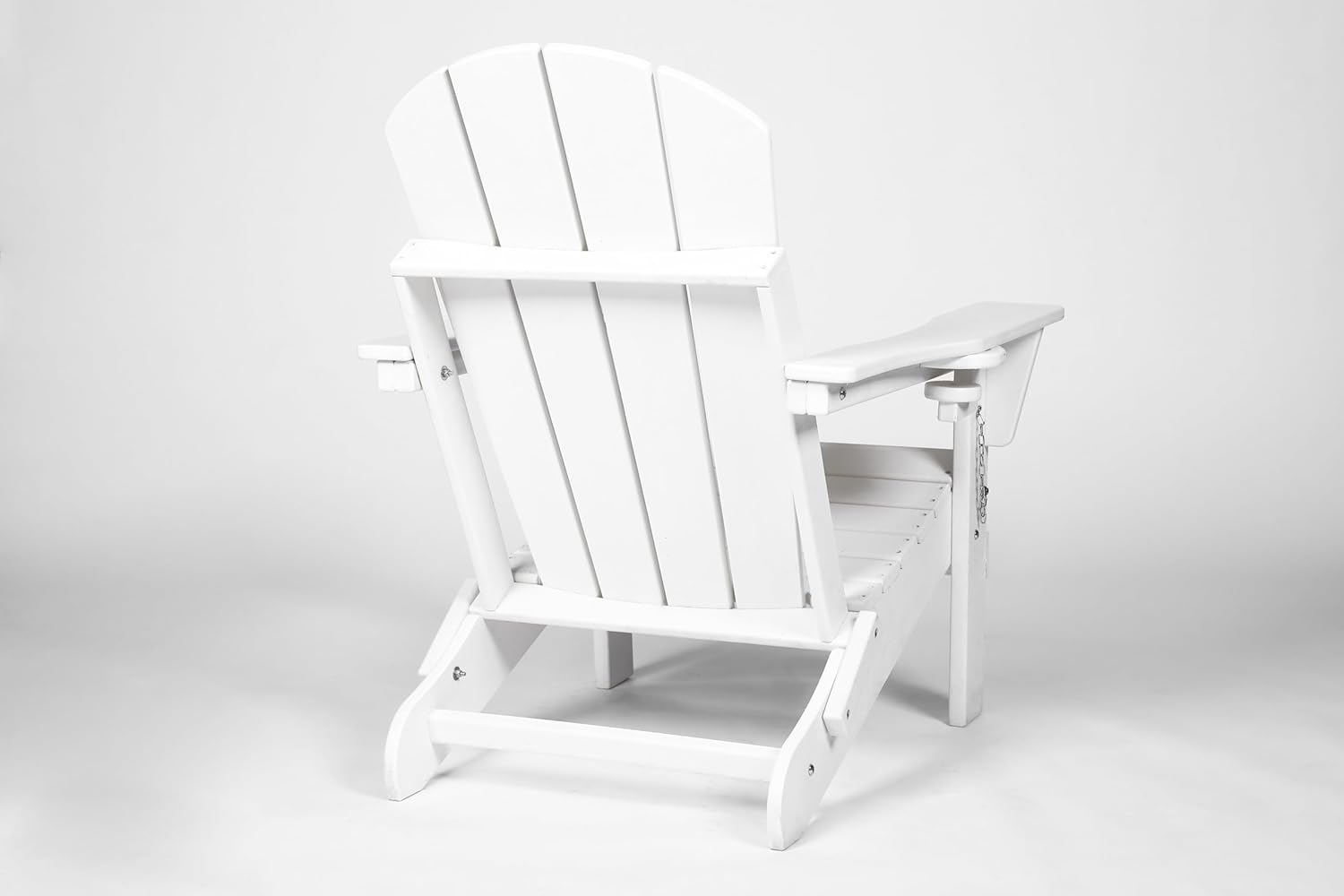 Folding Adirondack Chair Set with Side Table, 3-Piece Outdoor Patio Furniture Set (2 Chairs & 1 Table), HDPE Weather Resistant Adirondack Chairs with Cup Holder, Lawn Chairs for Backyard, Fire Pit
