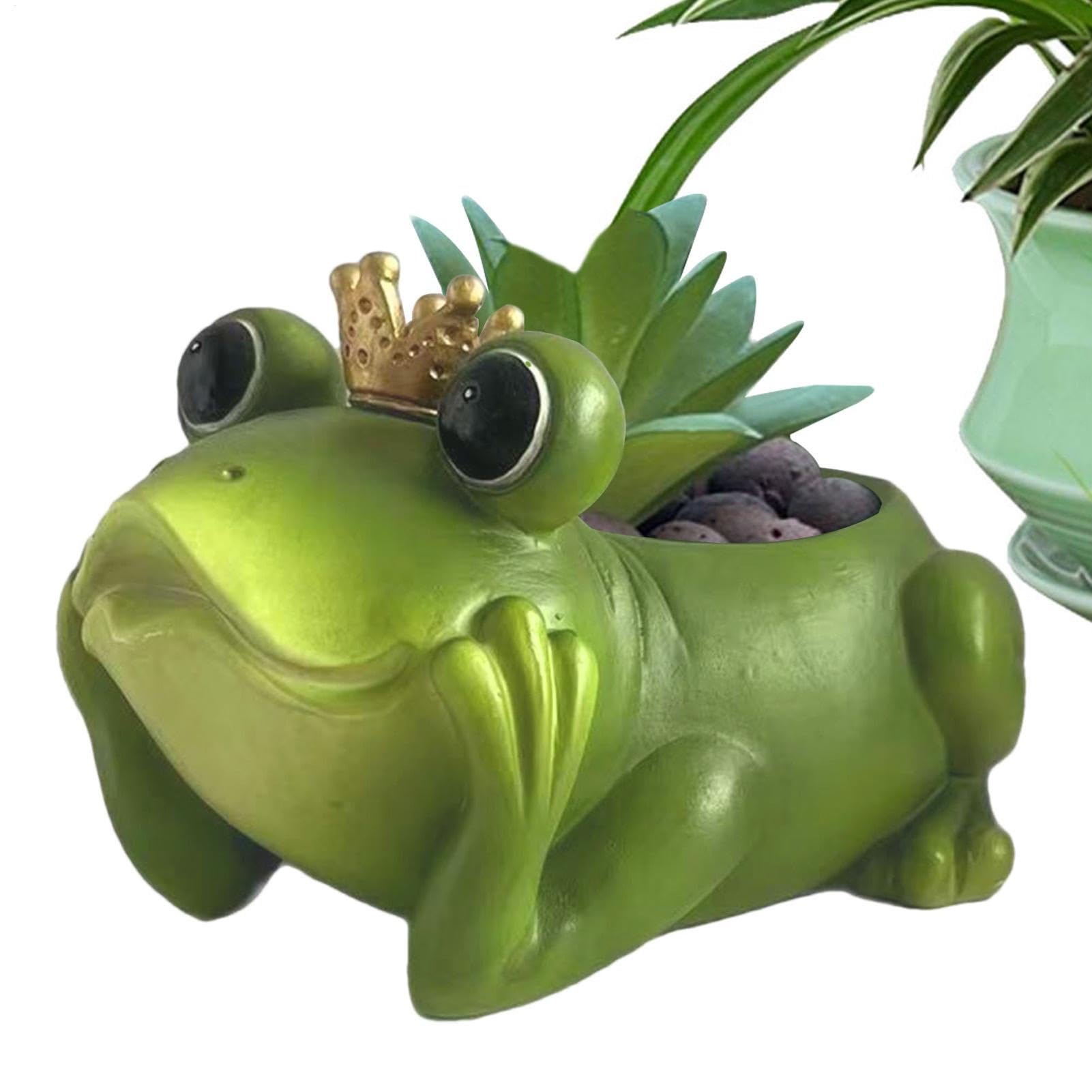 Planteur en forme de grenouille récipient de jardin extérieur et support d'ustensile maison