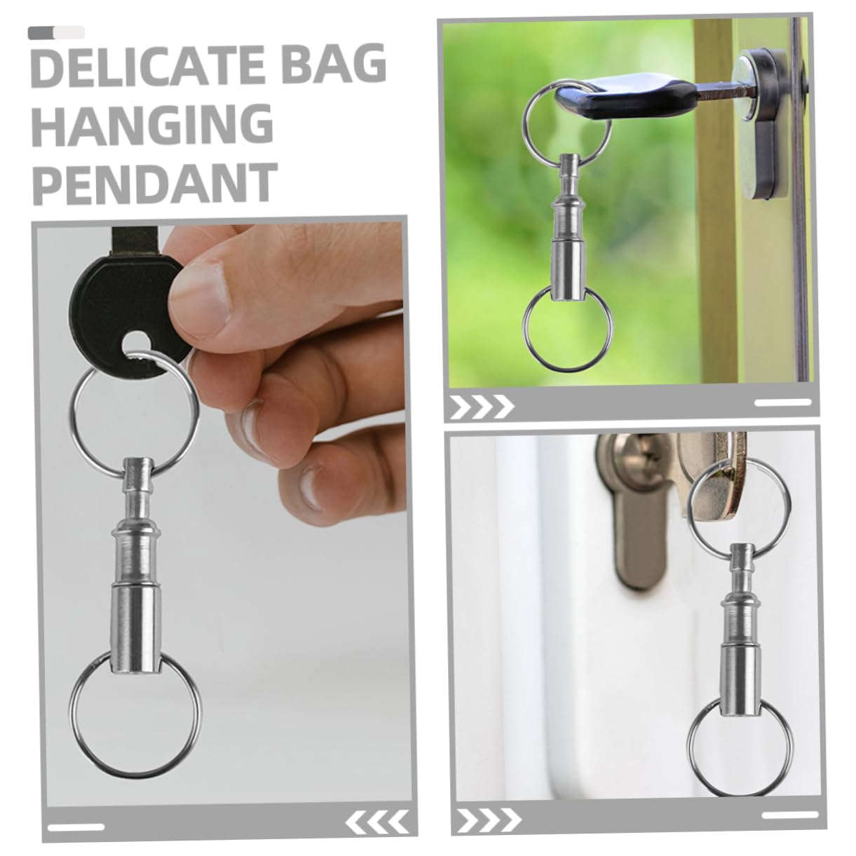 Toyvian Portachiavi Staccabile con Doppio Sgancio Rapido per Chiavi Leggeri E Resistenti Accessori per Borse E Chiavi