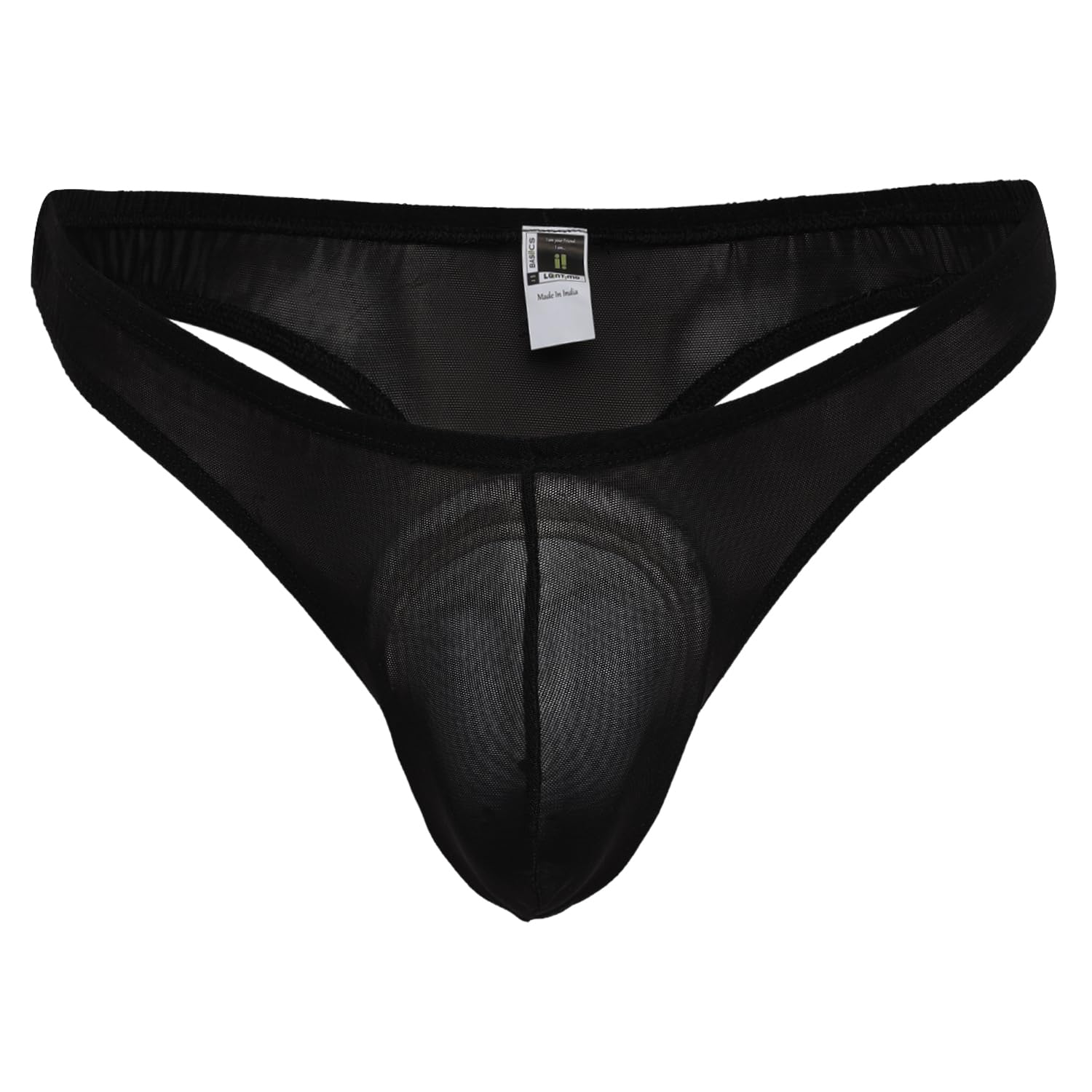 Men's Fine Mesh Comfy Thong Black-image-14