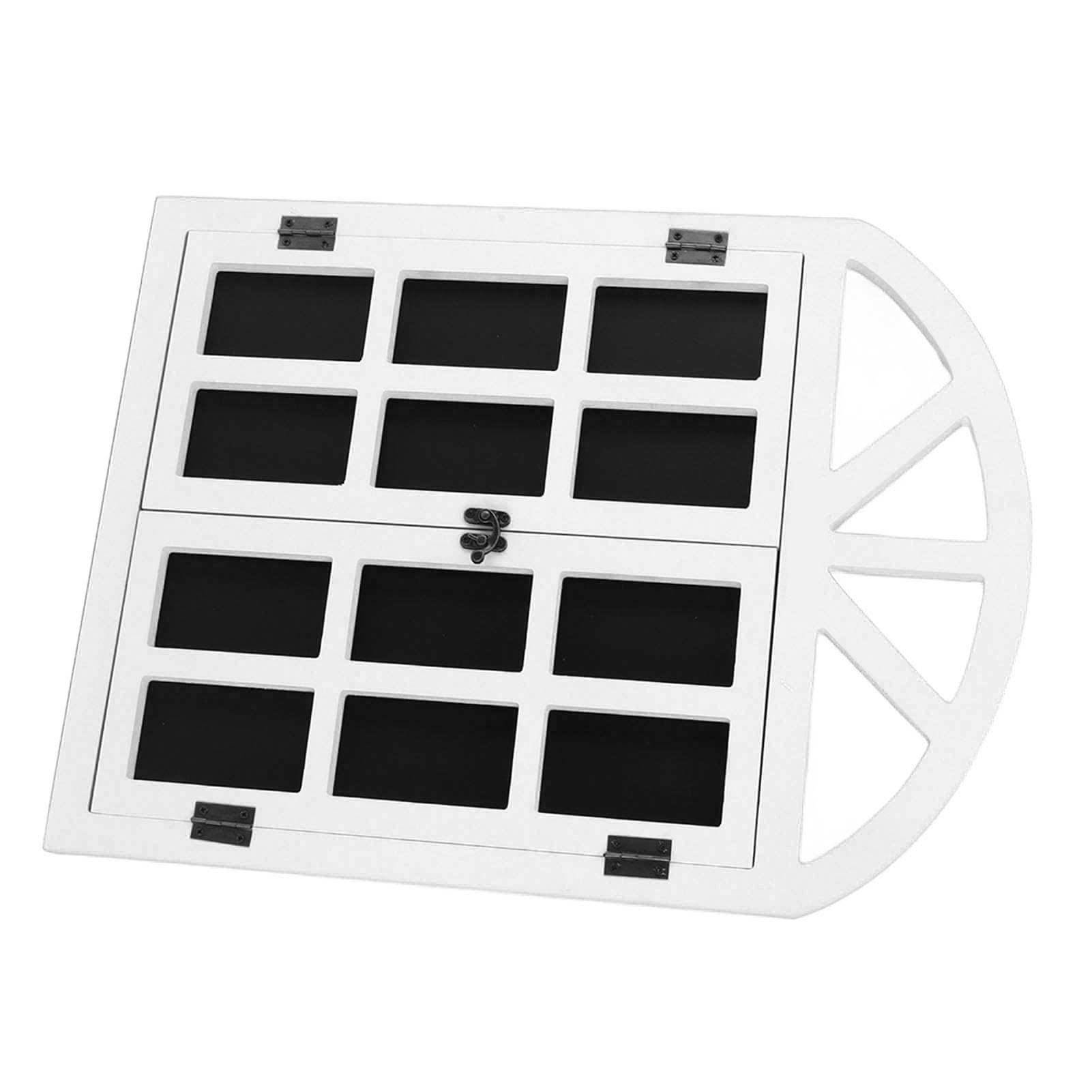 Letrero de Pizarra de Ventana Falsa, Tablero Negro, decoración versátil, Tablero de Mensajes fácil de Colgar para Pared de Tienda y hogar (Blanca)