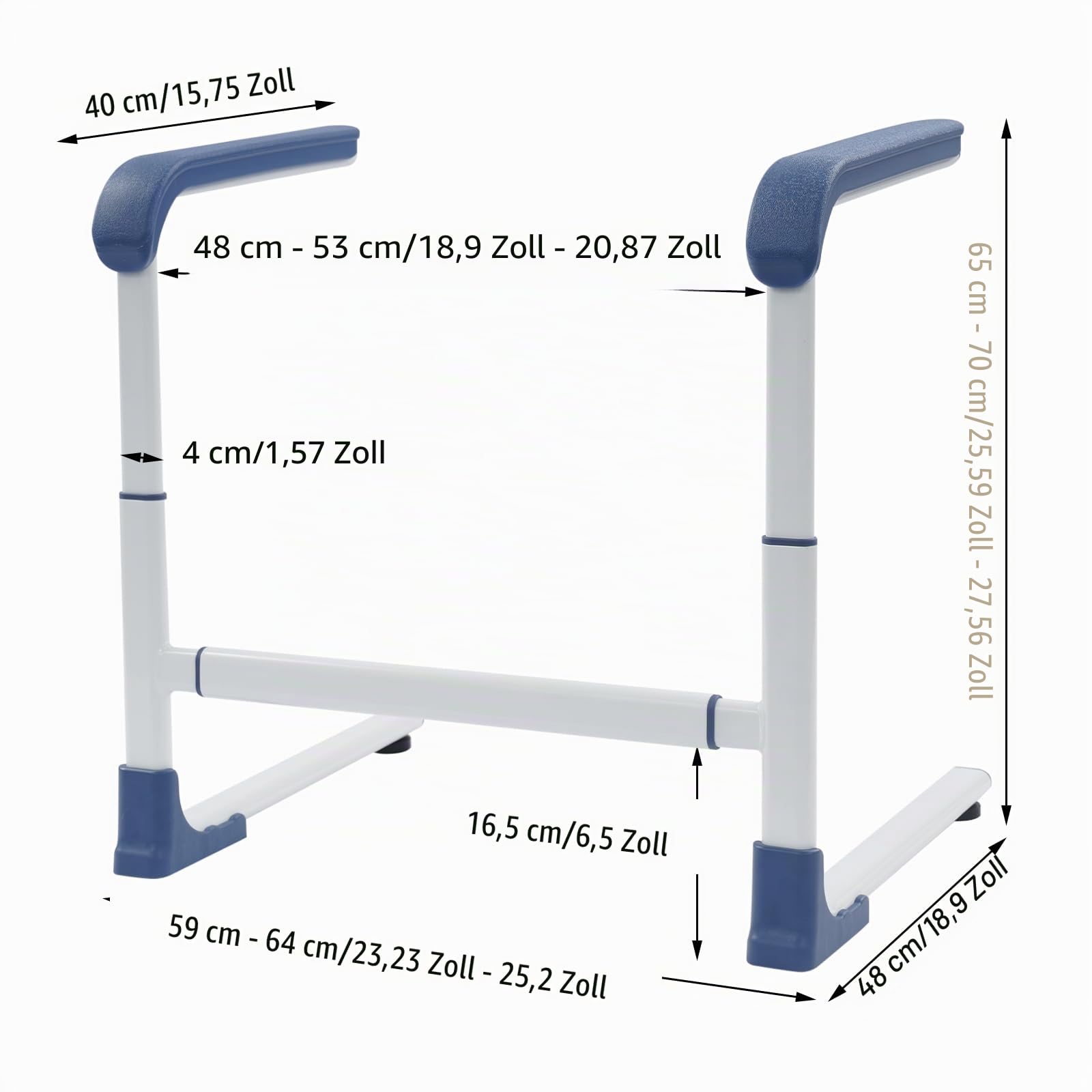 Aufstehhilfe Sofa/Bett/Toilette, Aufstehhilfe Für Senioren Vom Sofa, 3 Höhenverstellbar und 2 Breitenverstellbar Couch-Hebehilfe, Sicherheitshaltegriff mit Anti-Rutsch-Füßen für Senioren, Behinderte