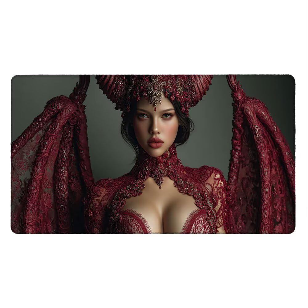 Alfombrilla Ratón XXL Alfombrilla Escritorio 1800x900mm Mouse Pad Mejora la Precisión y la Velocidad con Base de Goma Antideslizante y Bordes Cosidos Duradera Cómoda, Juegos (Chica Sexy) xR8-860