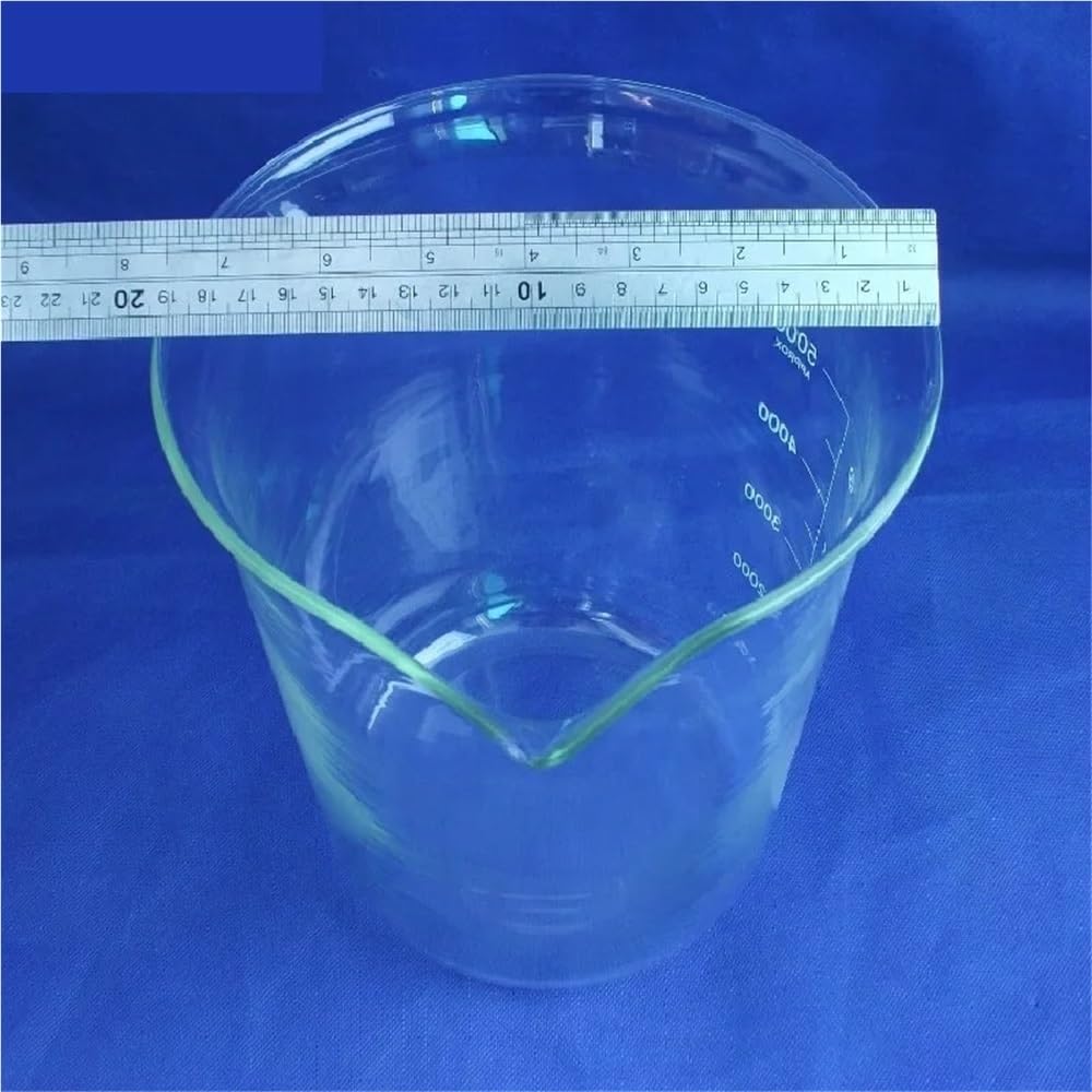 Zlewka laboratoryjna, Zlewka Szklana 5000 Ml, Niska Forma Boro 3, Z Podziałką I Miarką Do Laboratorium