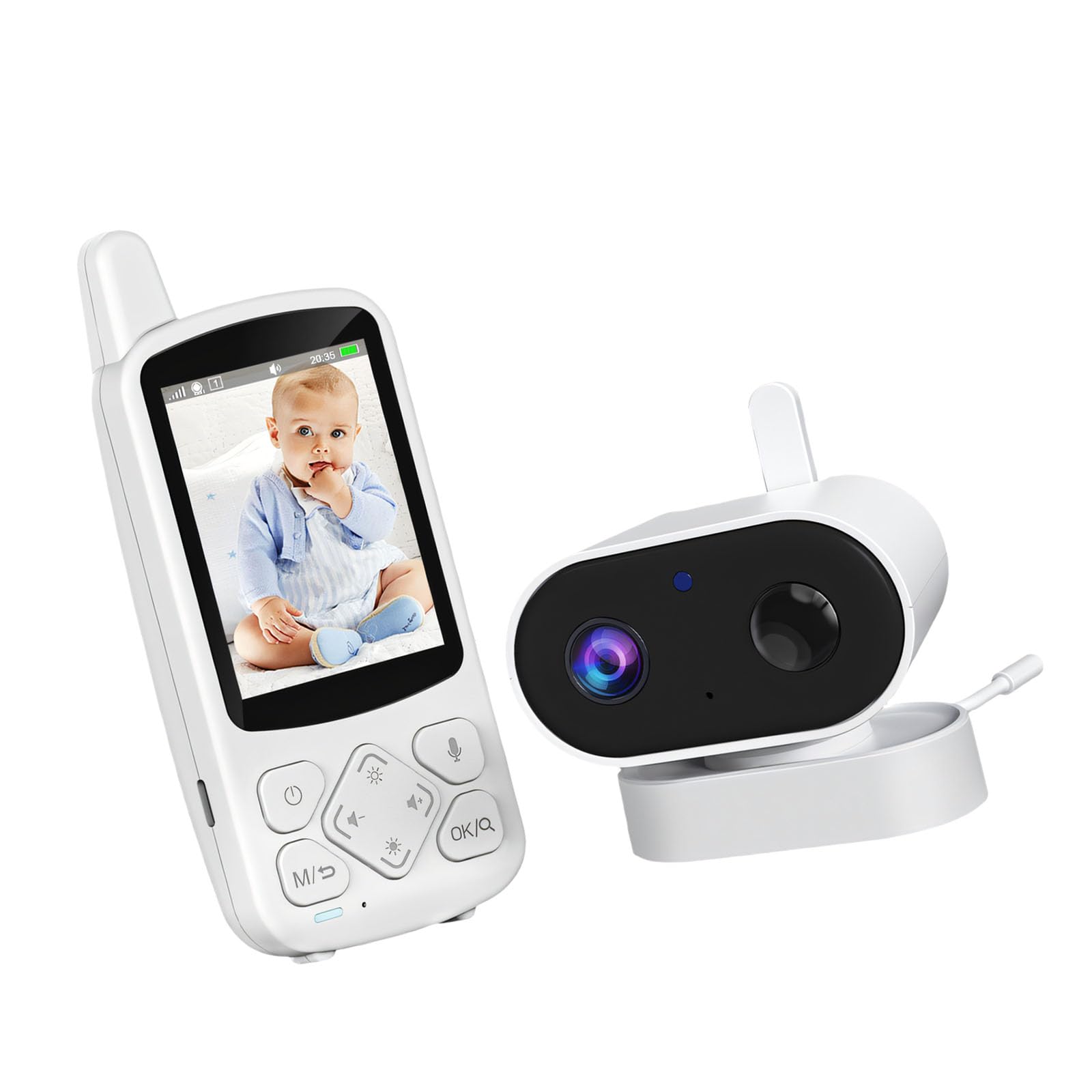 Moniteur vidéo pour bébé avec écran 2,8" et unité parentale portative