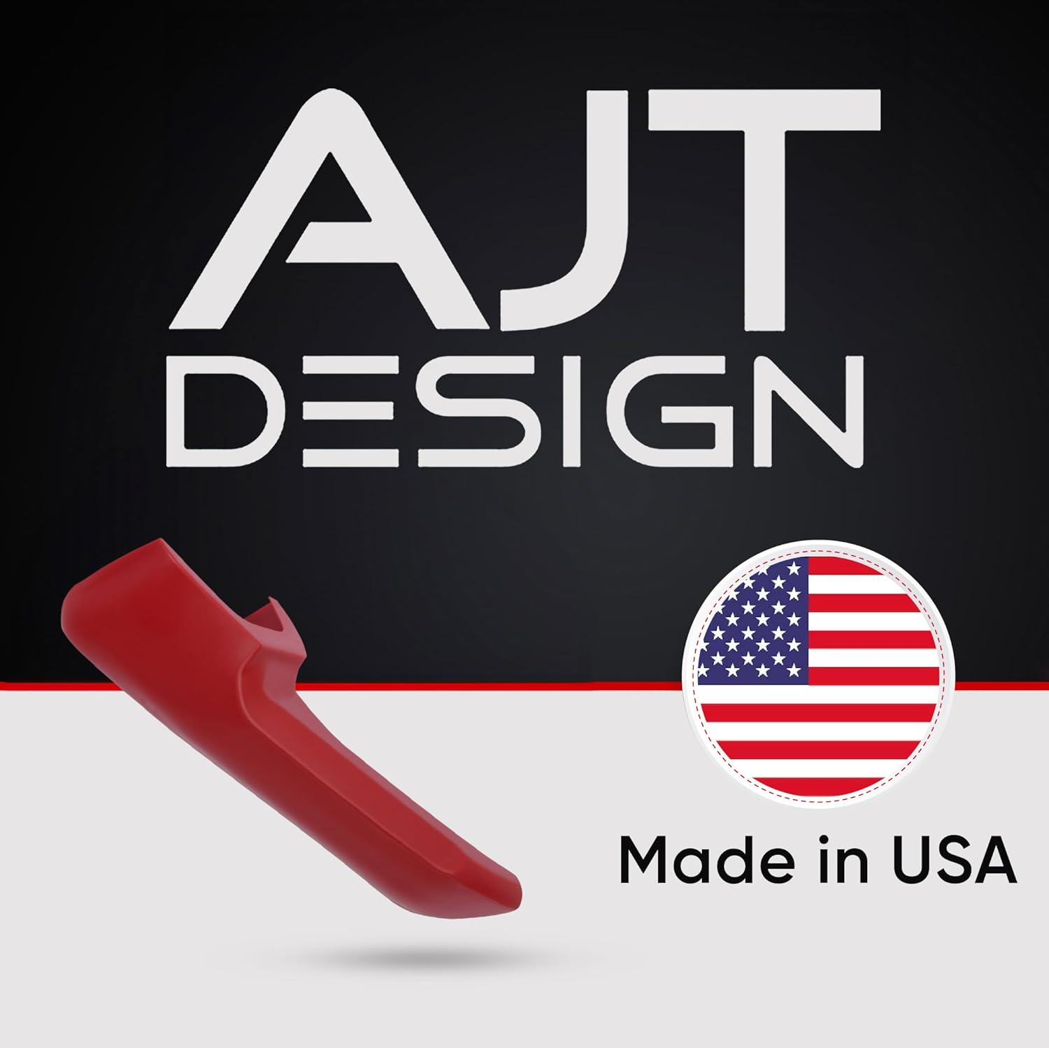 AJT DESIGN Door Handle Covers Compatible with Toyota Tundra (2022+), Tacoma (2024+) & 4Runner (2025+) | Interior Accessories | High Strength ABS Plastic | Made in USA | 4 Piece Set - Red