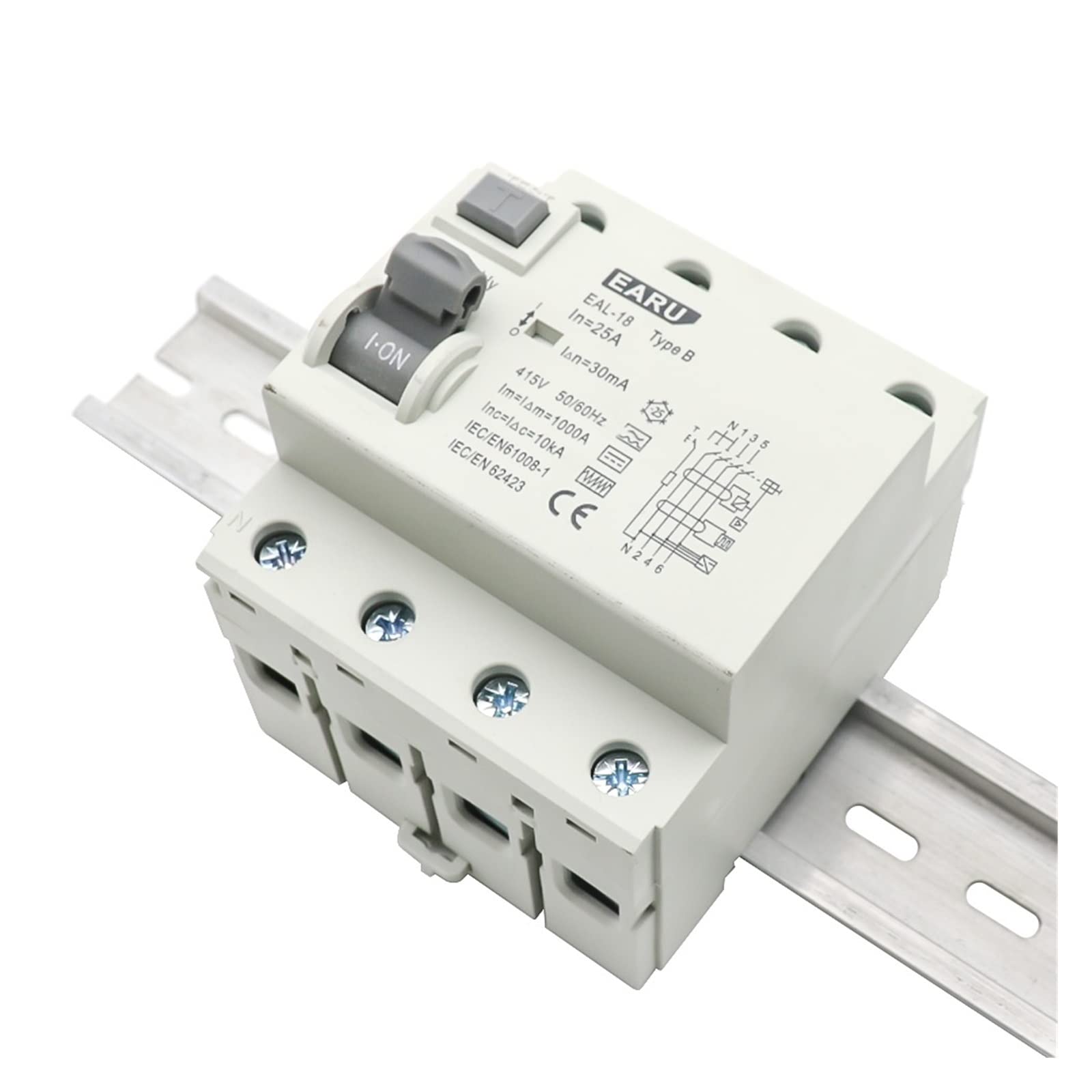 4P 10/30/100/300 mA RCD elektromagnetyczny wyłącznik różnicowoprądowy, wyłącznik bezpieczeństwa (4p 40a, 10 mA)