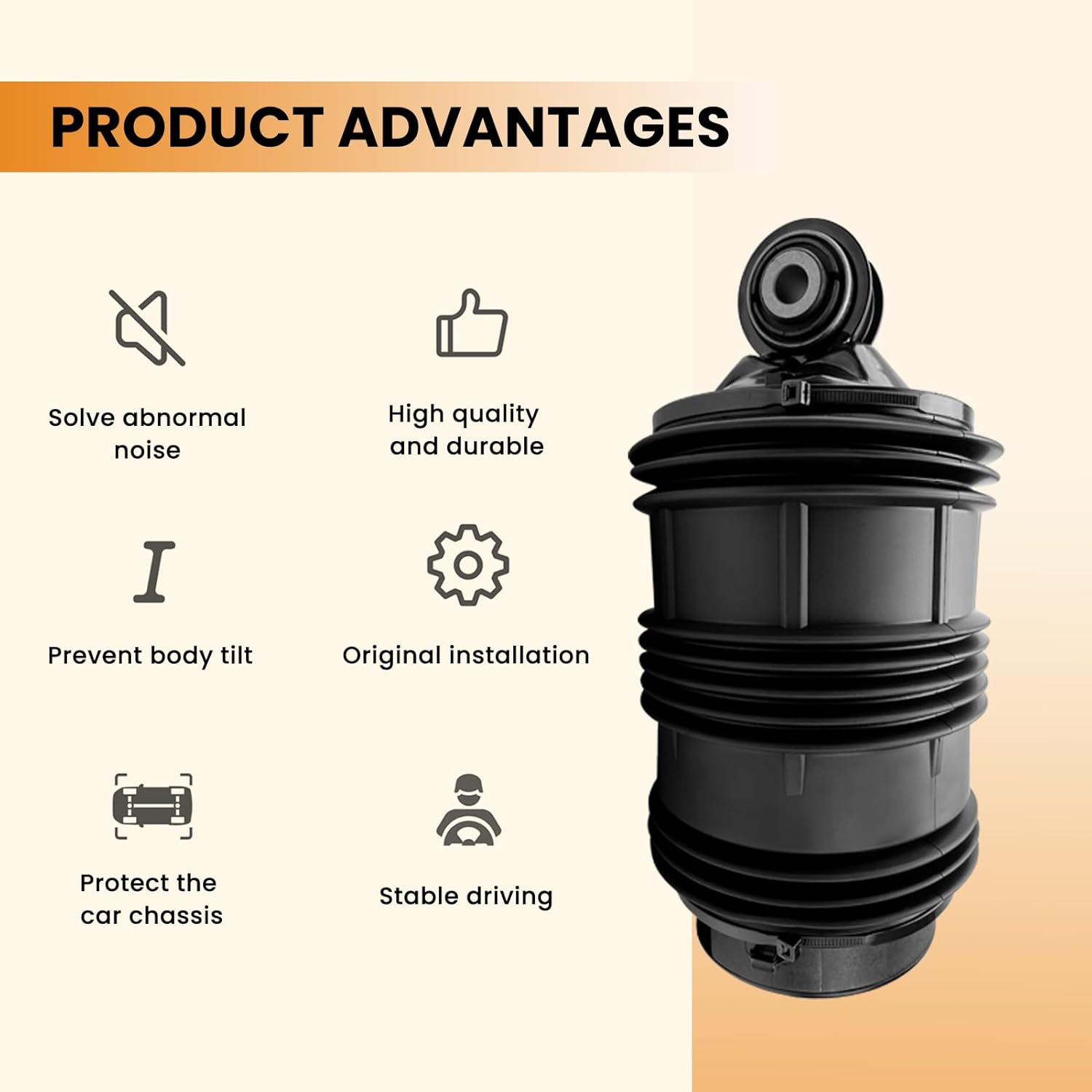 MILLISEC Rear Air Spring Bag Compatible with 2003-2010 Benz E320/ E500/ E55 AMG/ E63 AMG Car Air Springs OEM Replaces# 2113200925, 211320092580