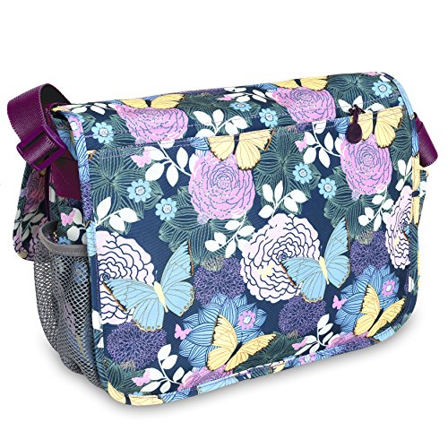 J World New York Unisex Adult Terry Small�Messenger Bag�For Women. Girls Satchel Messenger Bag, Secret Garden, 15 Us #TOP2