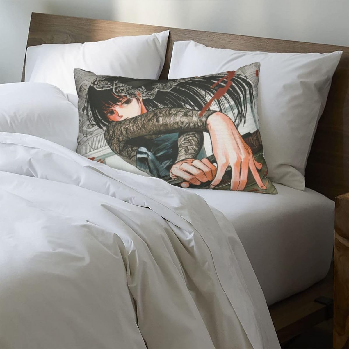 Sakamoto Taro Anime Asakura Shin Pillowcase 40 x 60 cm Double Side Printing Decorative Cushion for Divano Bedroom