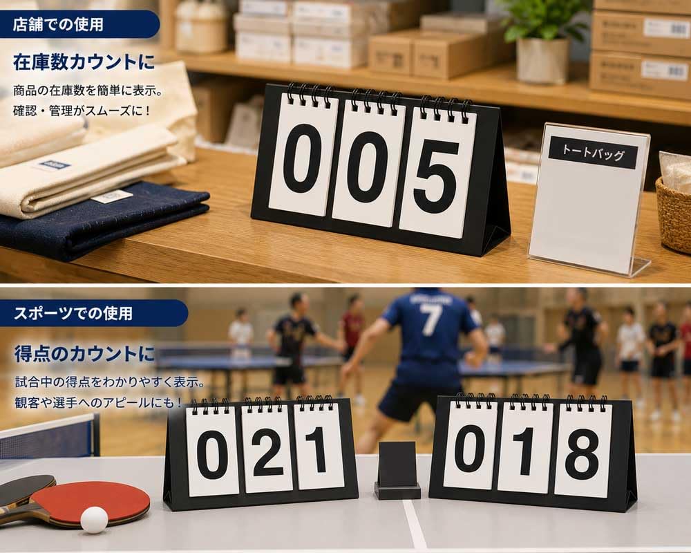 Amazon.co.jp: カウンター マルチ 紙製 卓上 スコアボード 得点板 3桁