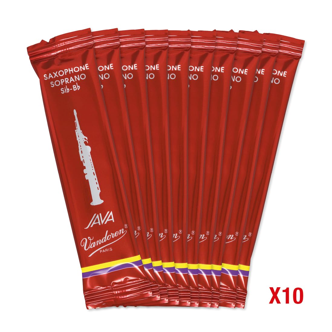 Vandoren, Anche Saxophone Soprano Java Filed Red, 2 1/2