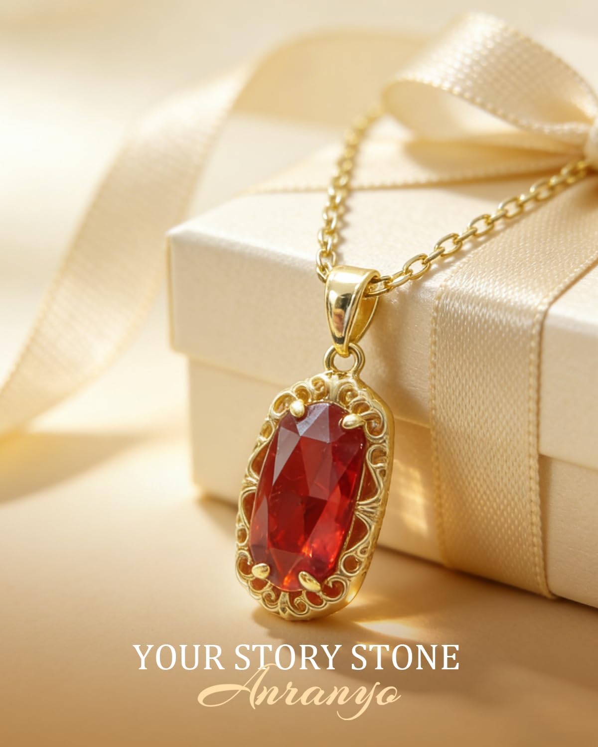 Birthstone Necklace for Women, Green Pink Orange Red Pendant, Horizontal Vertical Design, Adjustable Stackable Layered Jewelry, Non Tarnish Gift for Mom Wife
