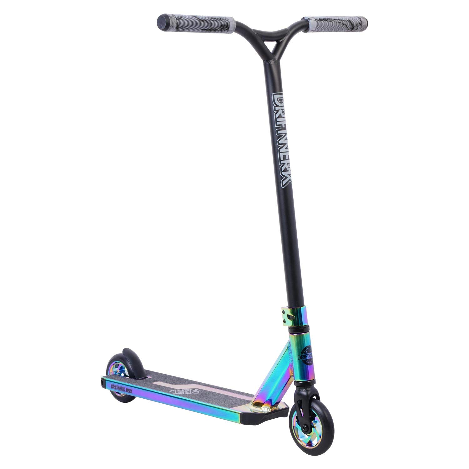 Driftwerk Stunt Scooter Freestyle Patinete para niños DS2+ Neochrome Rainbow arcoíris