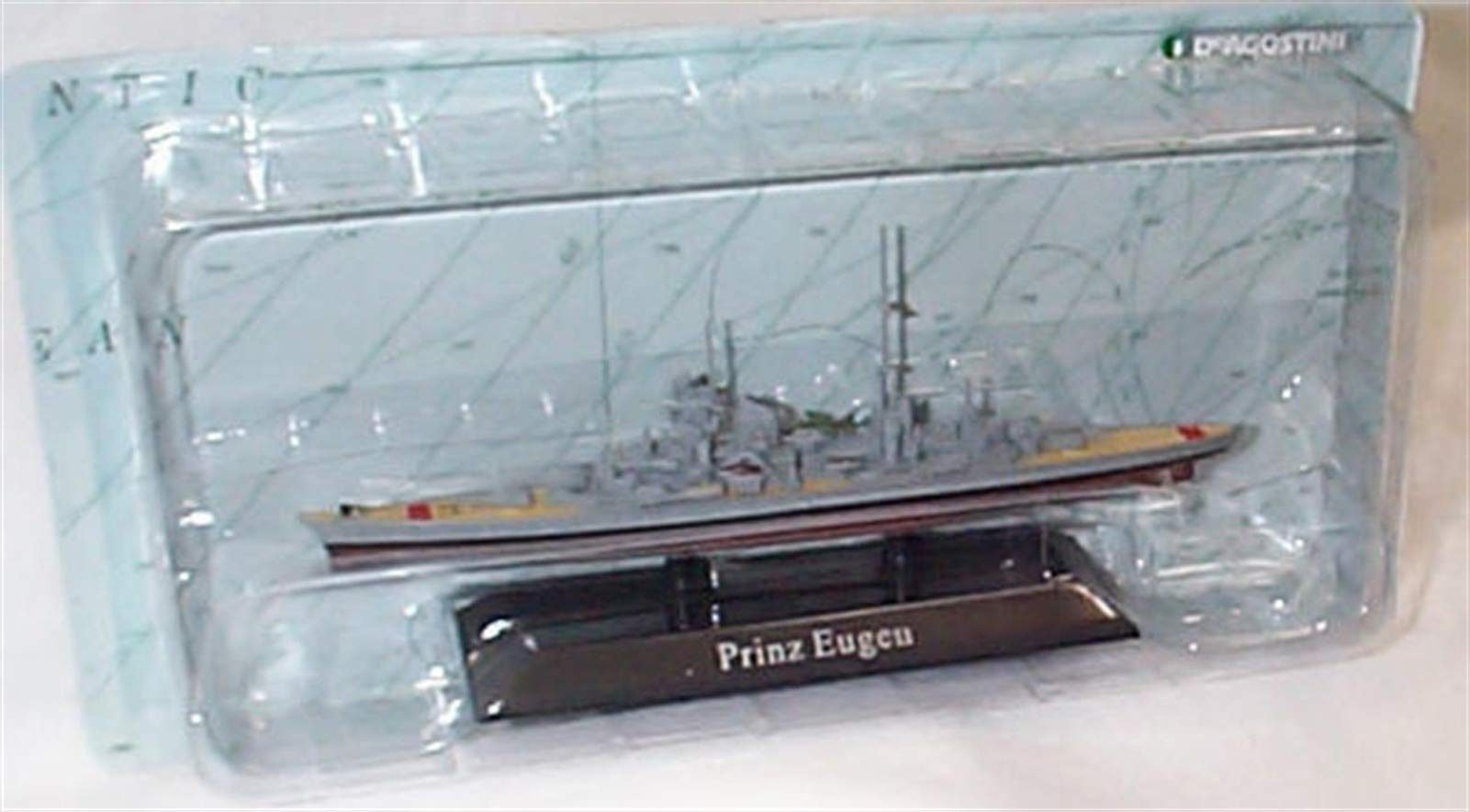 Deagostini Diecast Clear Deagostini Warships Collection Prinz Eugen Ship 1:1250 Scale Diecast Model
