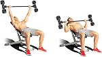 Convertisseur de bulles par SEWD – Transformez les dumbbells en Barbell Set – Poids réglables & Jusqu'à 220LB Capacity Barbell pour les séances de gymnastique à domicile – rouge