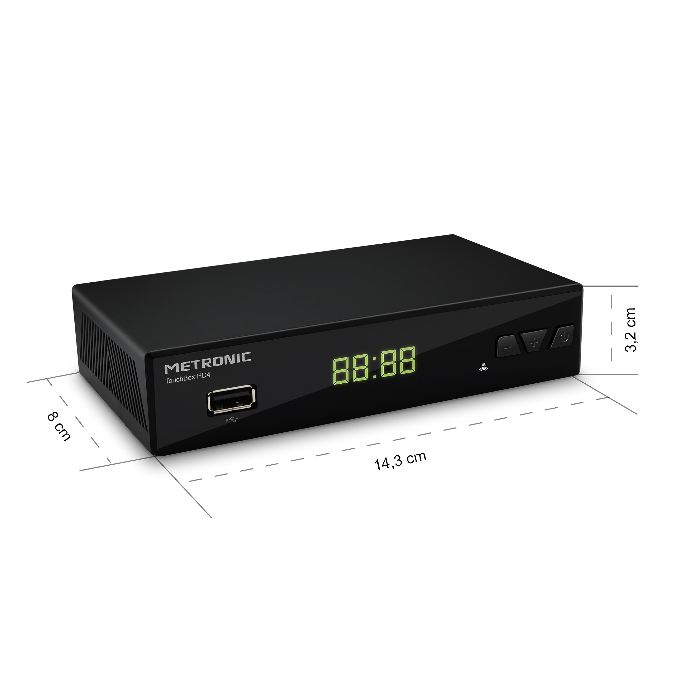 Metronic Décodeur Satellite Numérique TNT HD Touchbox HD4 / chaînes HD gratuites et l’Ensemble des chaînes étrangères gratuites/HDMI Démodulateur, Récepteur, Boitier, Tuner, Enregistreur TV - 441376