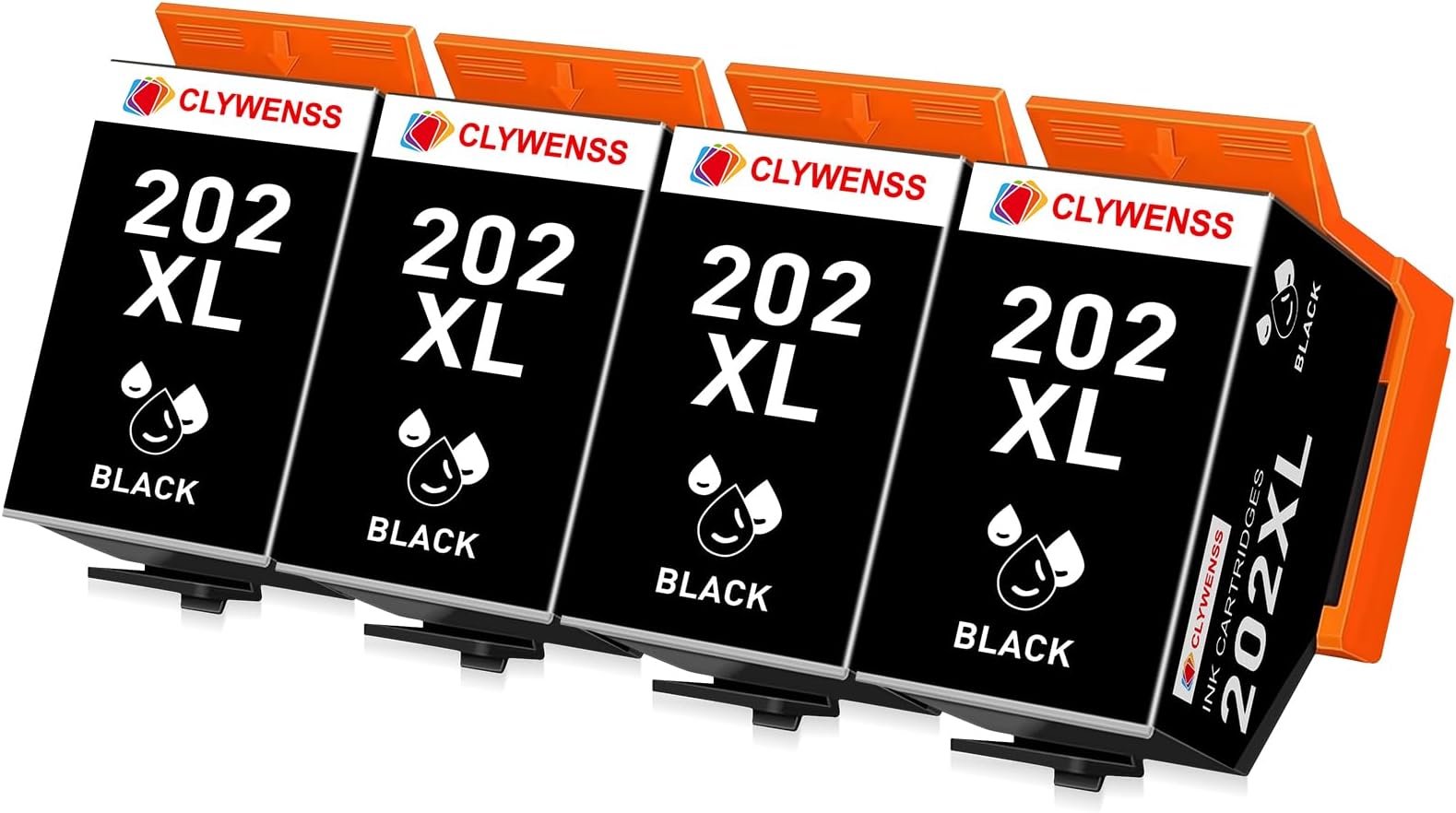 202 XL Black Ink Cartridges Compatible with Epson 202XL 202 XL Multipack for Expression Premium XP6100 XP6105 XP-6100 XP-6105 XP-6000 XP-6005 XP6000 XP6005 Printer Ink, 4-Black