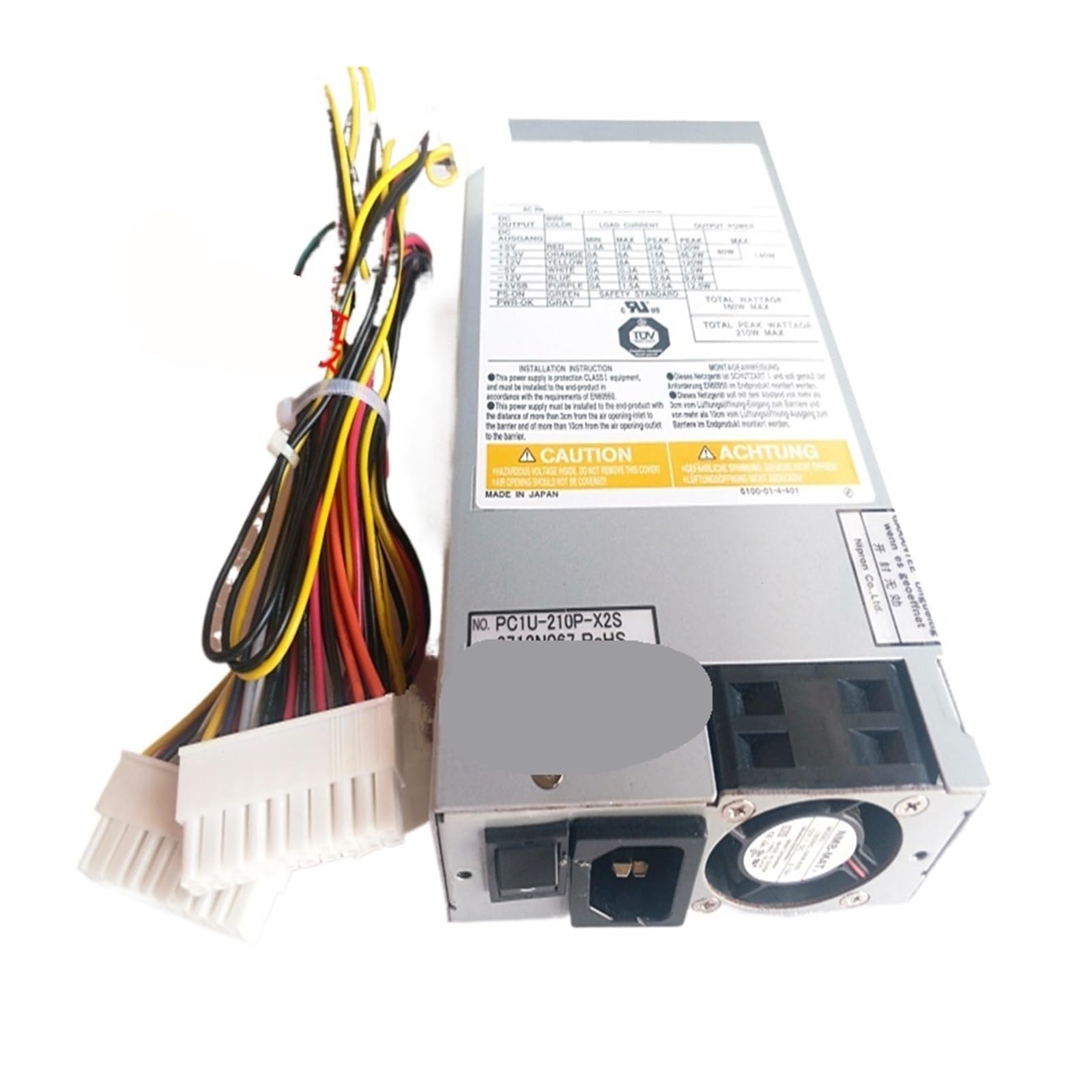Alimentation PC1U-210P-X2S 210 W résoudre les pannes de courant sur rack 1U