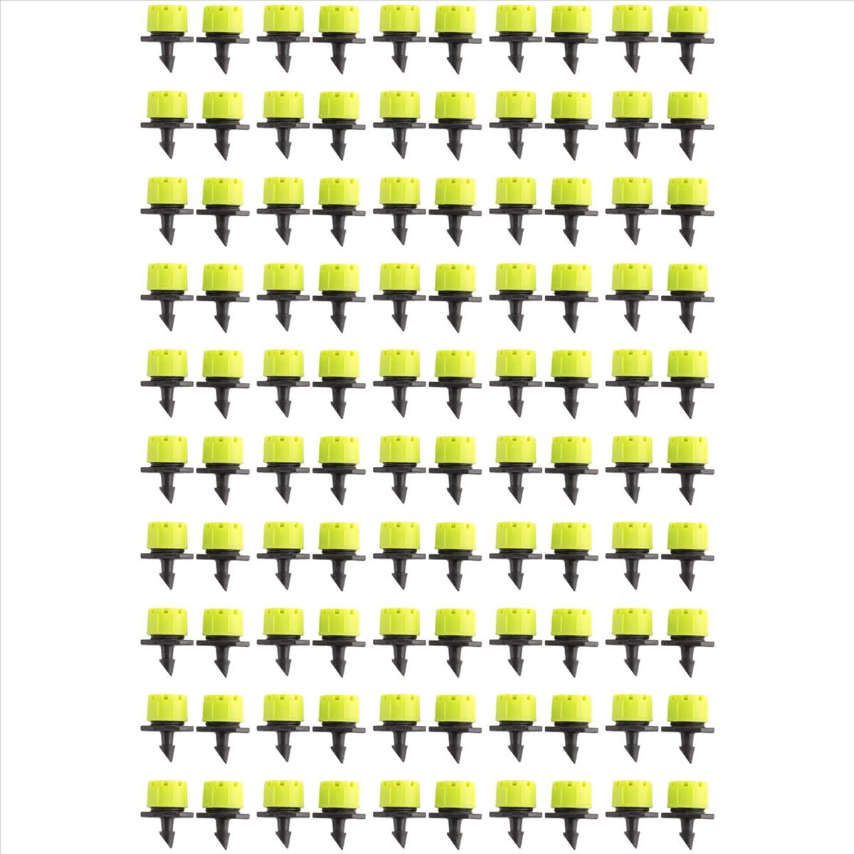 BPQiang 100Pcs 1/4Inch Adjustable Micro-Type Drip Irrigation System Watering Sprinklers Anti-Clogging Emitter Garden Supplies