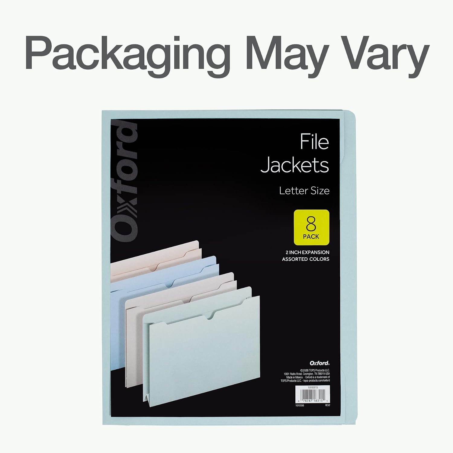Oxford Expanding File Folders, 8 Pack, Closed Sides, Expands 2", 4 Pastel Colors, Letter Size (8.5" x 11"), Color-Coding for School, Office & Home Document Organization