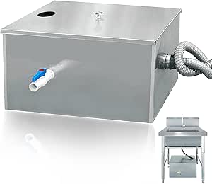 Fettabscheider Edelstahl 60x30x30cm - Professioneller Öl-Wasser-Trenner Für Küchen