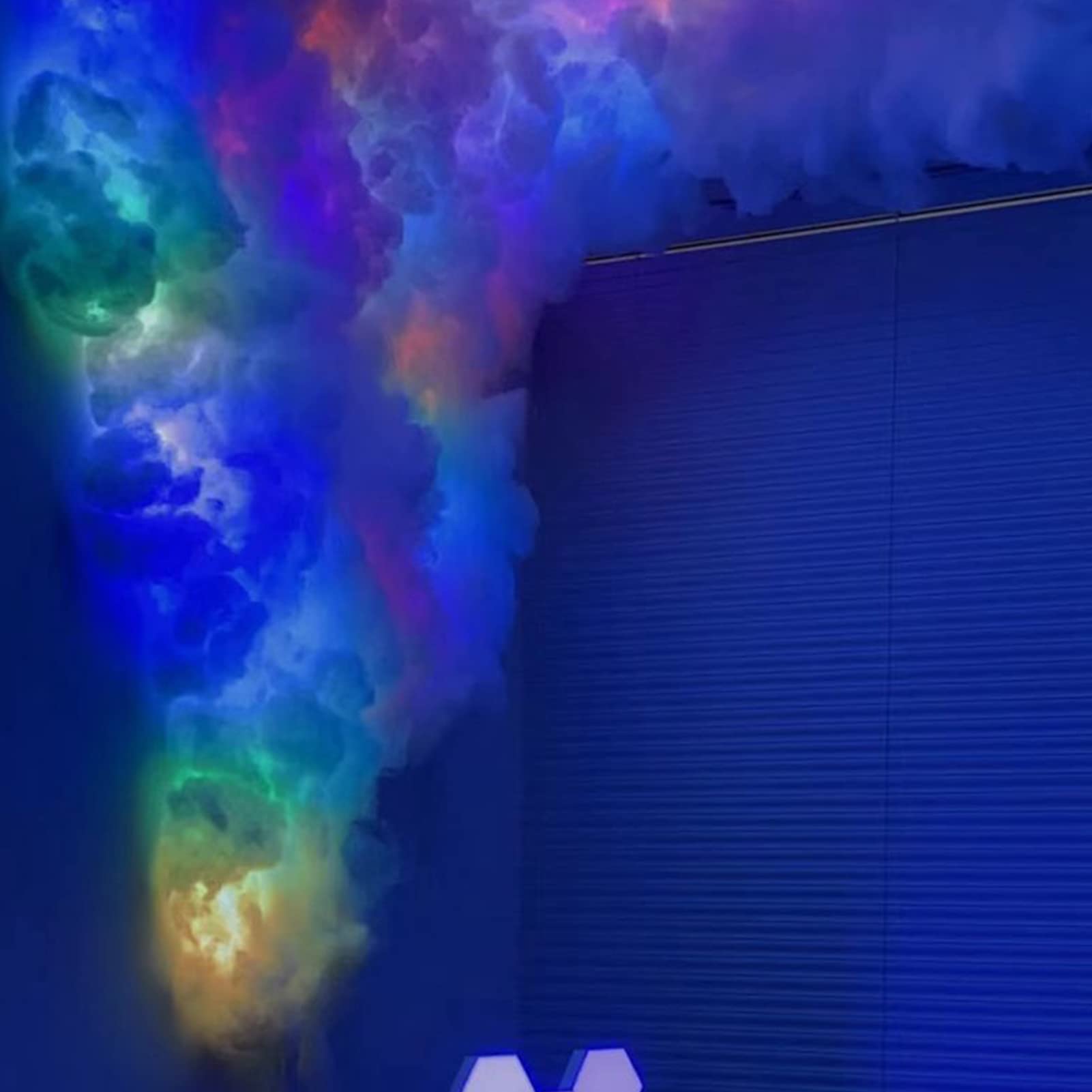 Decorazioni per Luci a Strisce a LED, Luce a LED 3D Nuvola Temporalesca, Kit di Strisce Luminose a LED Che Cambiano Colore RGB, Luci a Nuvola Creative Fai-da-Te Sala Giochi,RGB,98ft/30m