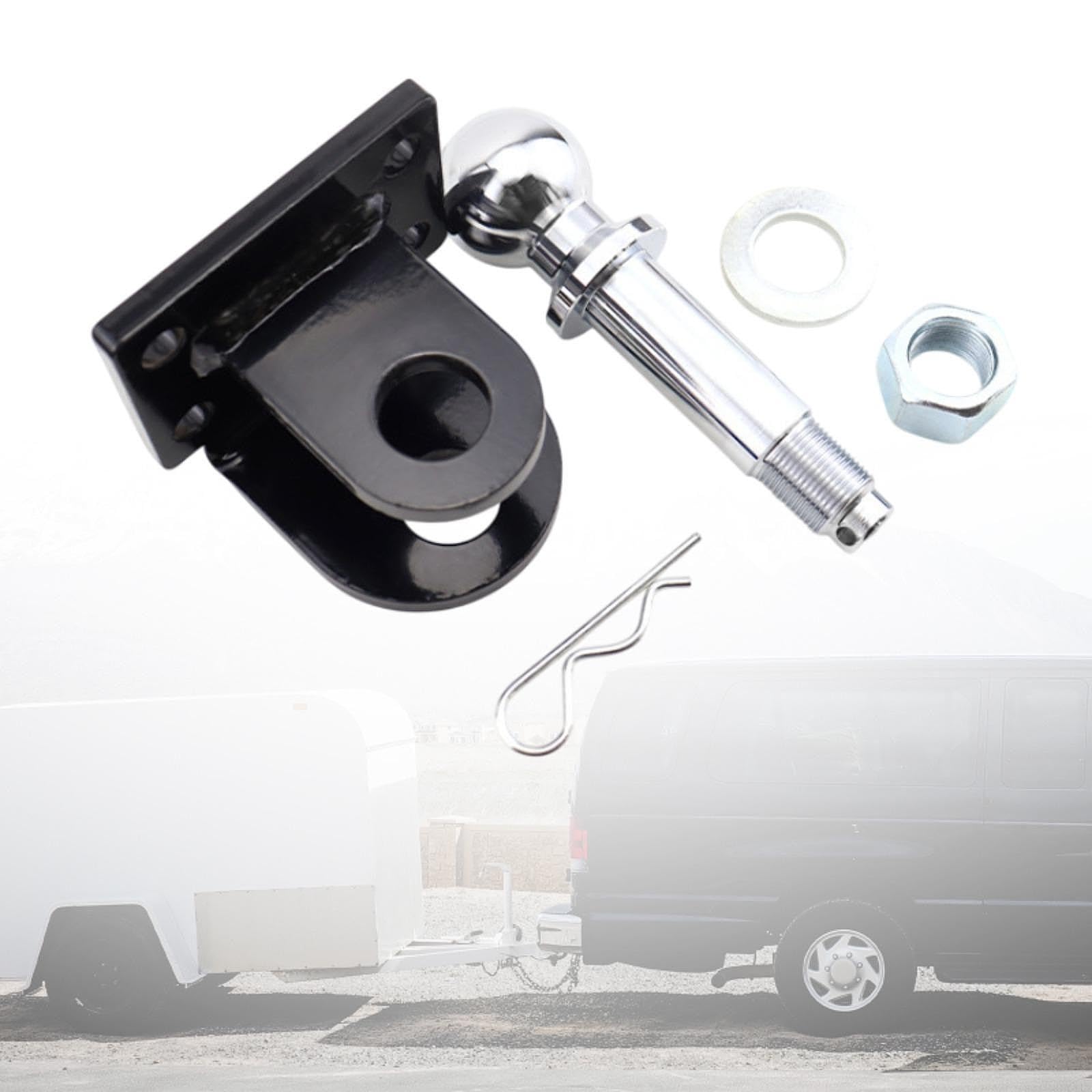 Gancio Traino Shackle Hitch Receptor con Pin Robusto Adattatore Rimorchio Acciaio Accessori Traino Installazione Semplice Adatto per Trattori