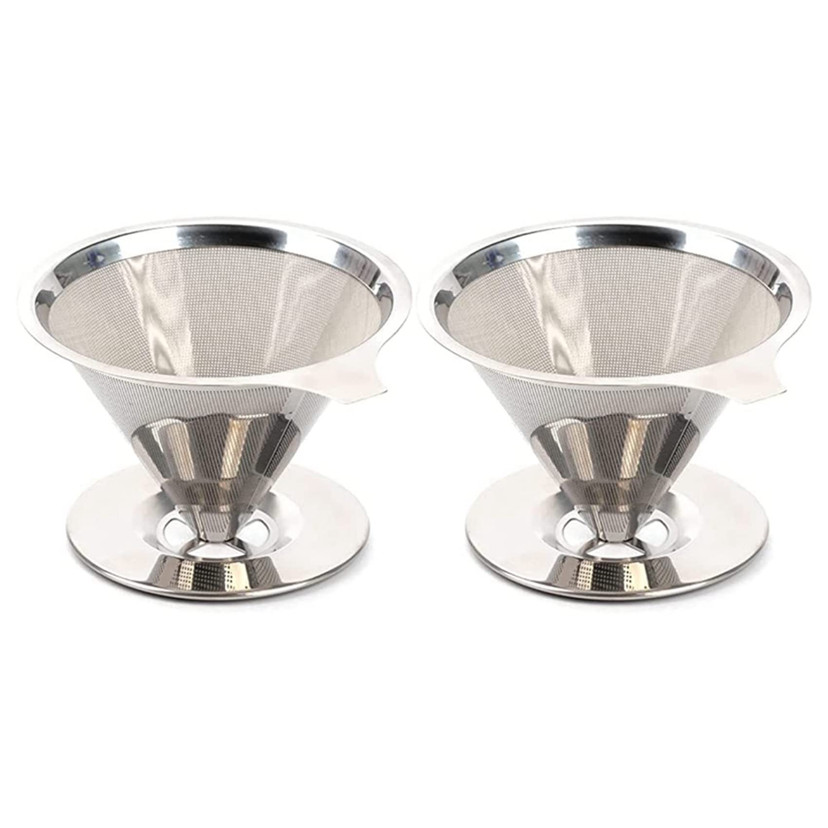 Hndhbfgrt 2X pour Over Coffee Dripper Reusable Drip Cone Coffee Filter Portable pour Over Coffee Maker Home Camping