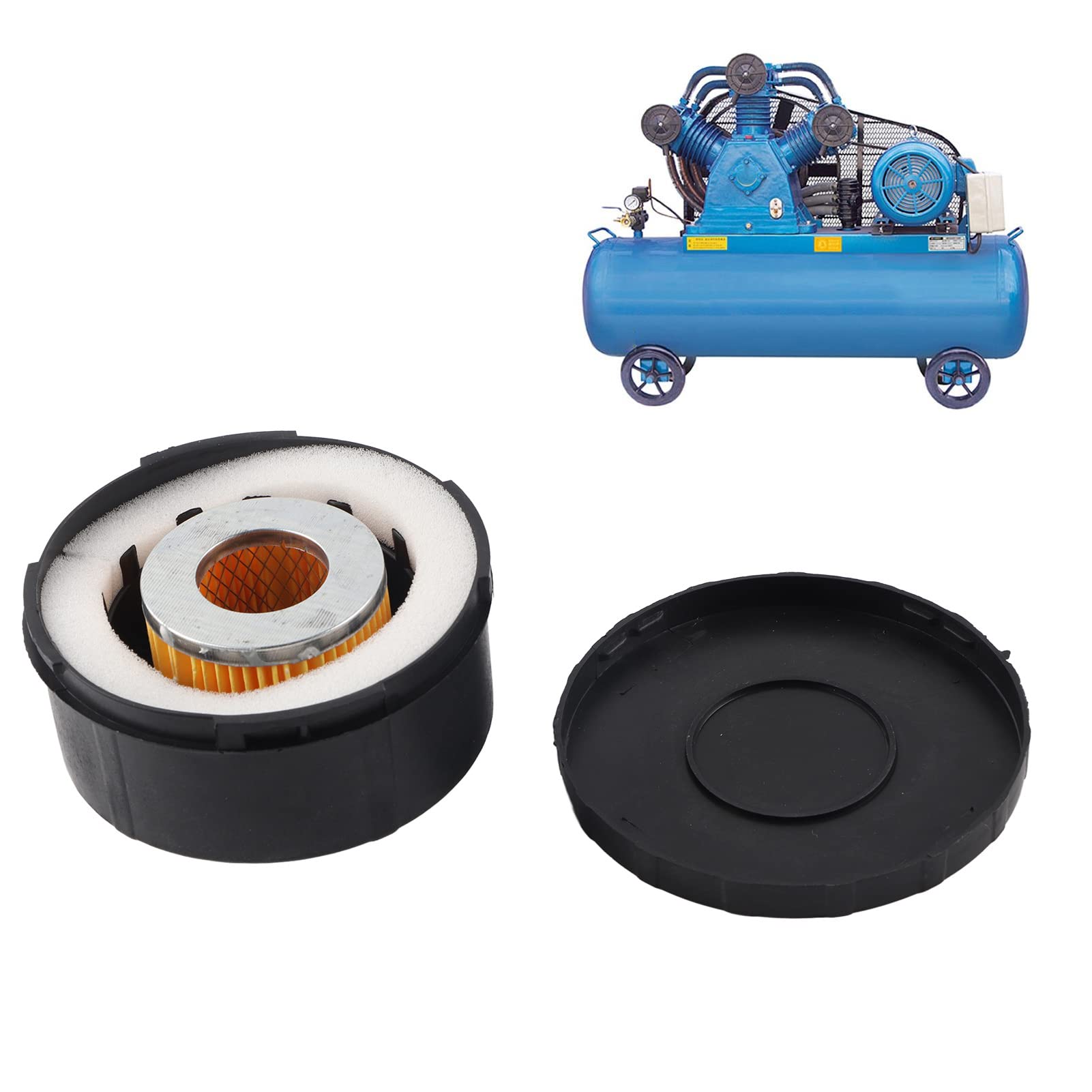 1 Silencieux De Compresseur D'air à Vis 3/4, Filtre D'admission De 25 Mm, Coque En Plastique, Silencieux Rond 80 Mm Pour Générateurs, Ventilateurs, Ports D'échappement