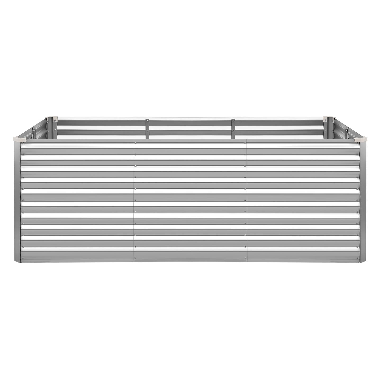 VEVOR Hochbeet Metall 2400x1200x860 mm, Rechteckiges Gartenbeet, Pflanzkasten-Set für den Außenbereich, Gemüsebeet mit Handschuhen, Blumenbeet Bodenlos, Pflanzbeet für Blumen & Gemüse, Silber