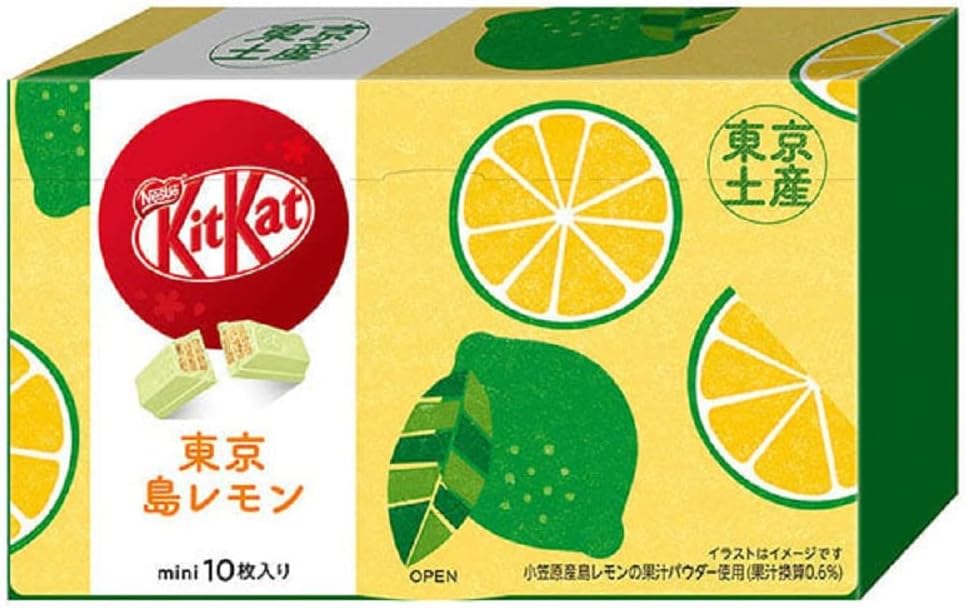 KitKat Mini Tokyo Island Lemon 10 Mini Kitkat Inside Packet Tokyo Souvenir Ogasawara Specialty (Made in Japan)