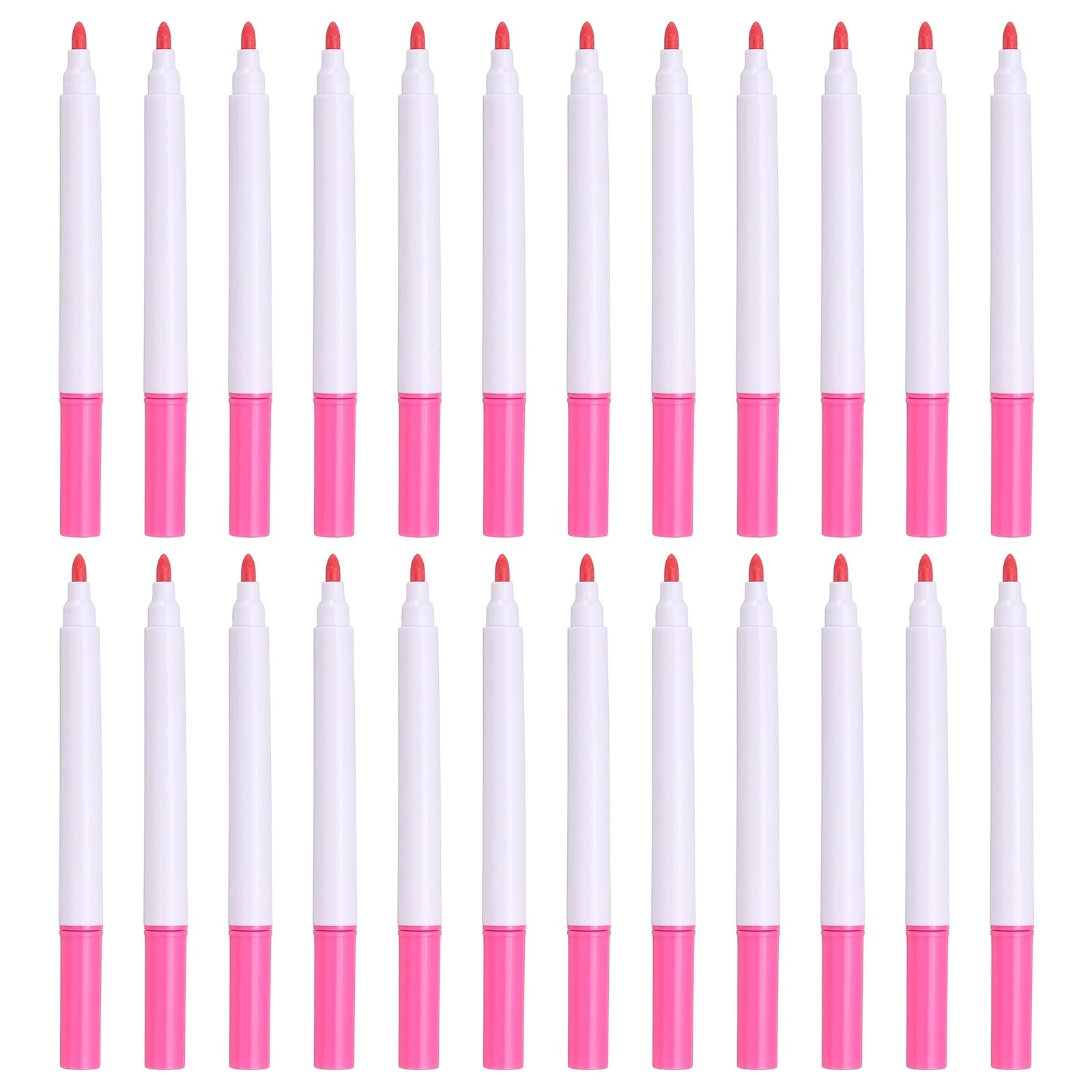 PATIKIL Liquid Chalk Markers, 24 Pcs Chalk Board Dry Wet Erase Pens Fine Tip Washable Window Marker Pens for Blackboard Home Kitchen Fridge Calendar Whiteboard Clear Glass, Pink