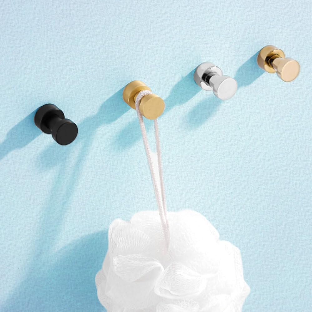 Gancio da parete in ottone Nastro dorato Nero Cucina creativa Gancio da bagno per accappatoio Appendiabiti Asciugamano Portachiavi Porta abiti Decorativo per la casa, Oro spazzolato 5 ganci, A