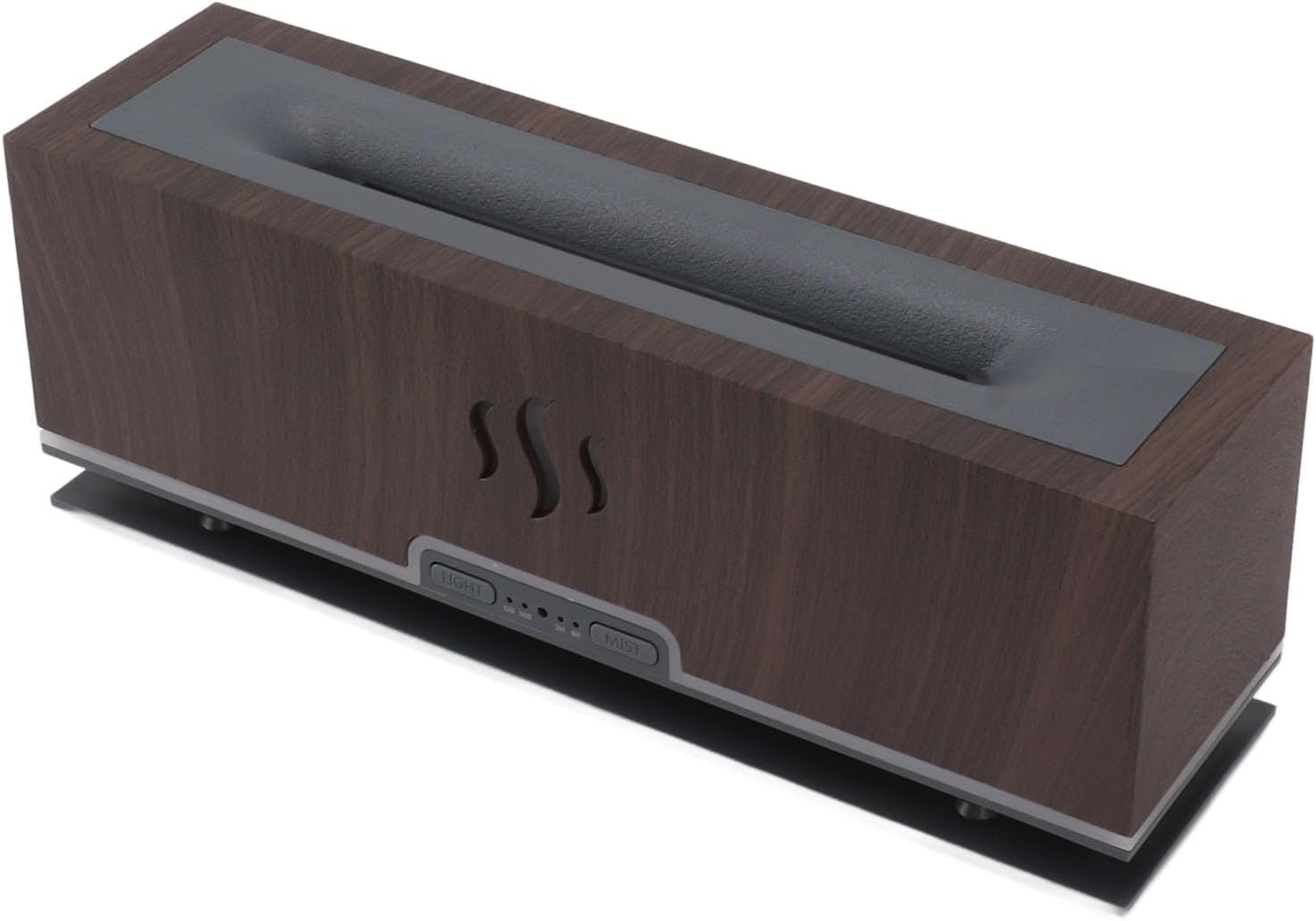 Domésticos Humidificador purificador de Llama 3D, máquina de aromaterapia de Aire, humidificador de Llama de Tira Larga de 200ml for el hogar y la Oficina(Deep Wood Grain)