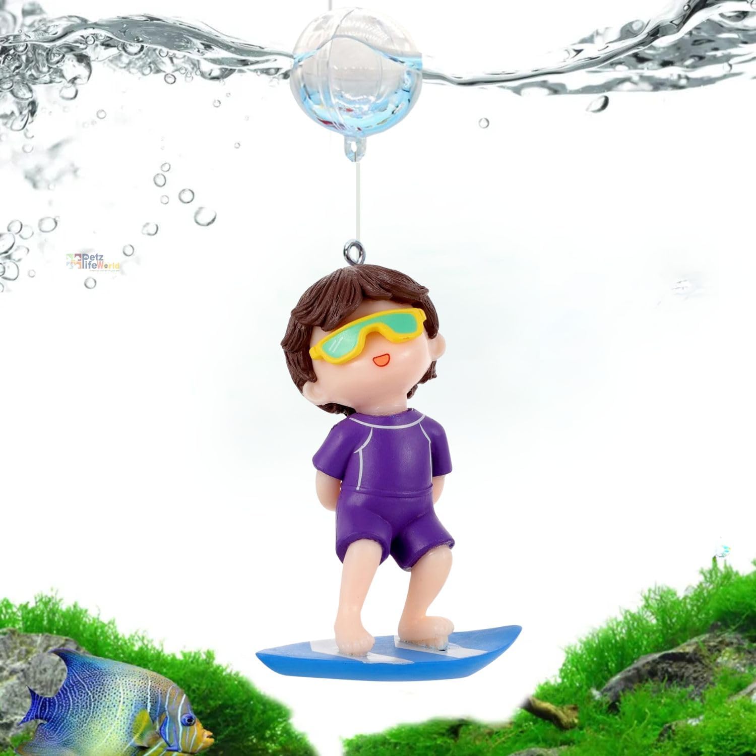 VAYINATO® (1 Pcs-Surfer Boy Floating Fish Tank Decoration Toys, Fish Tank Attractive Cute Miniature Decoration for Aquarium,Home Office Desktop Cake Topper Gifts by Petzlifeworld (B0D7M98ZTH) Amazon Price History, Amazon Price Tracker