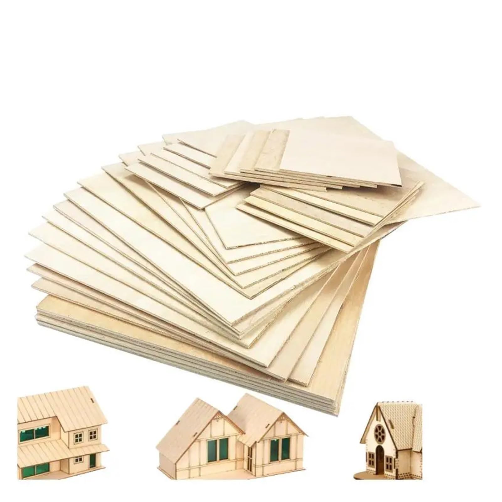 Niedokończone arkusze lipy 1,5-3 mm 3/5 opakowań do modelowania, rzeźbienia, grawerowania(150mmx150mm 5PCS,2mm)